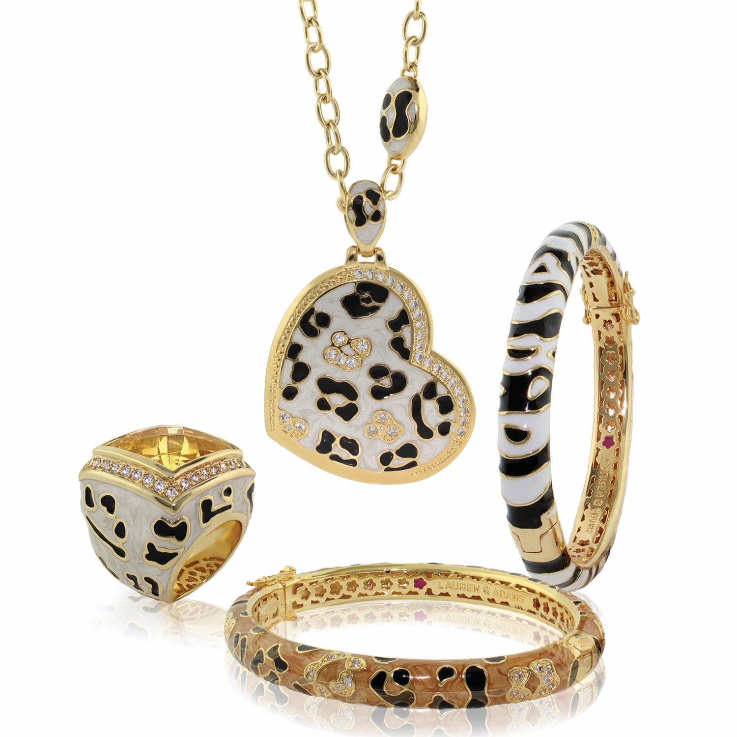 Lauren G Adams Girl's Gold Ladybug Charm Bracelet with Multicolor Enamel:  Precious Accents, Ltd.