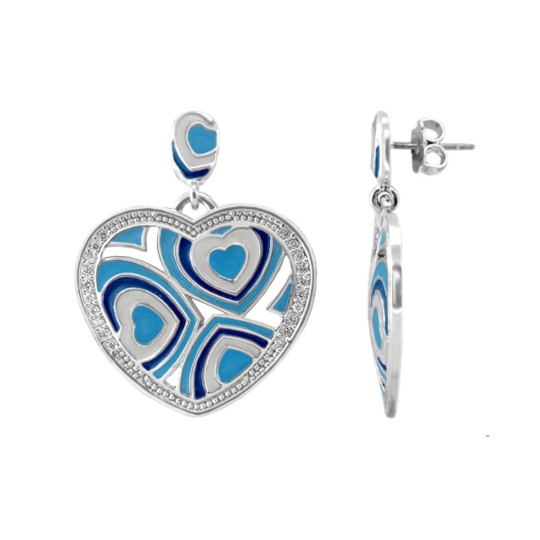 Retro Hearts earring