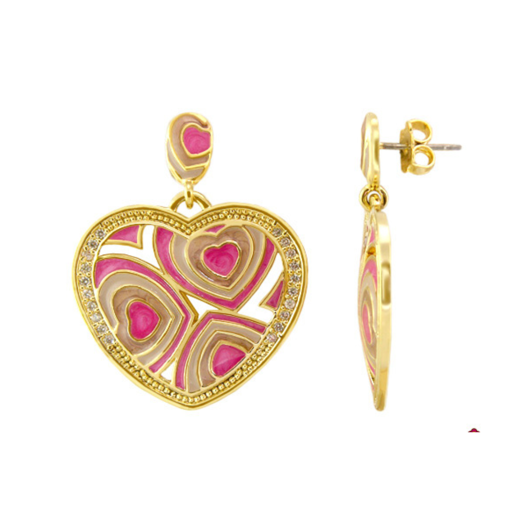 Retro Hearts earring