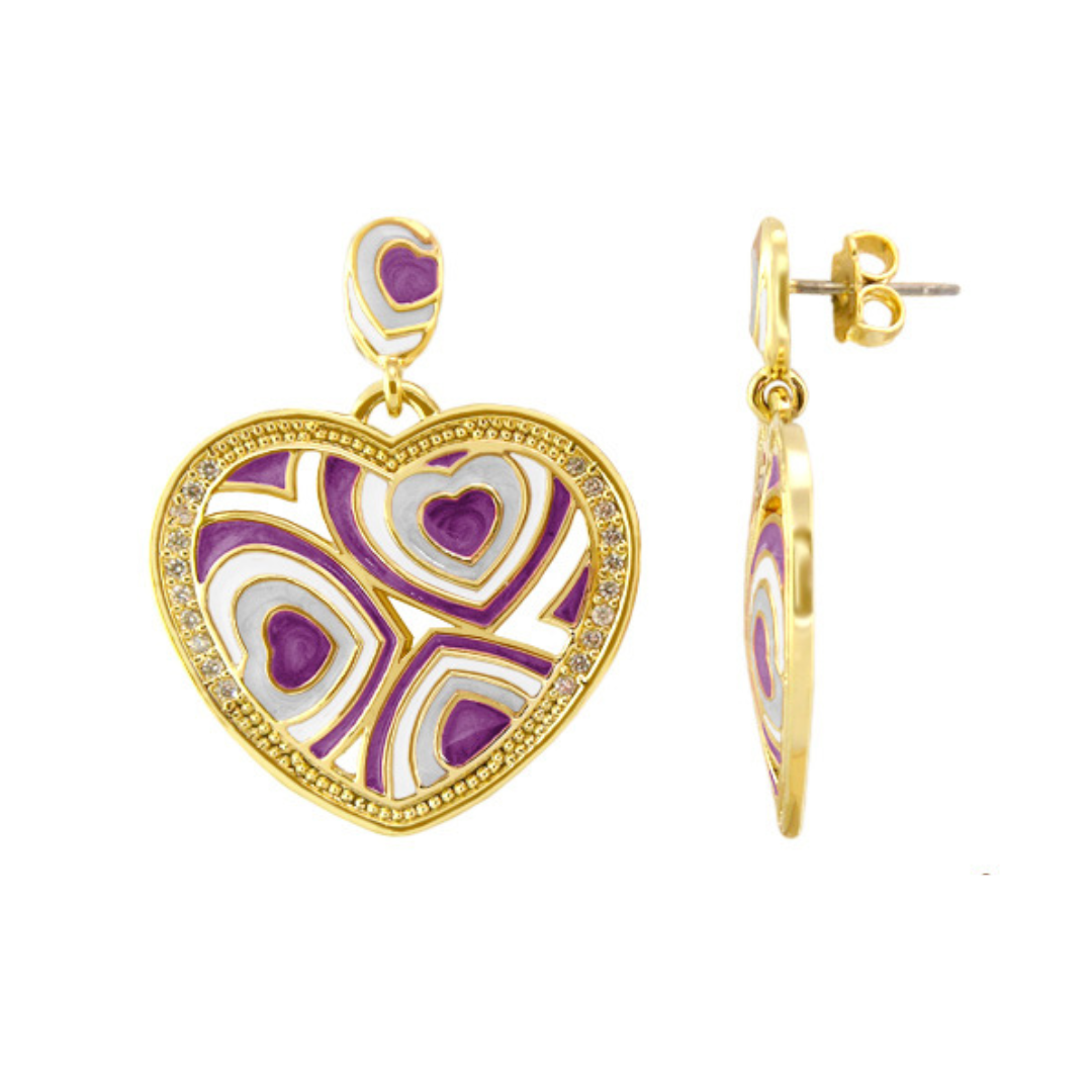 Retro Hearts earring