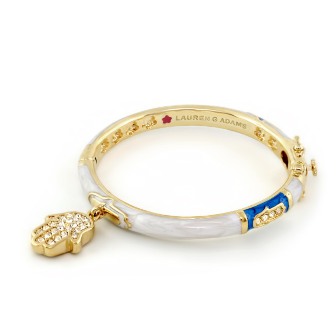 Girls Hamsa Stackable Charm Bangle