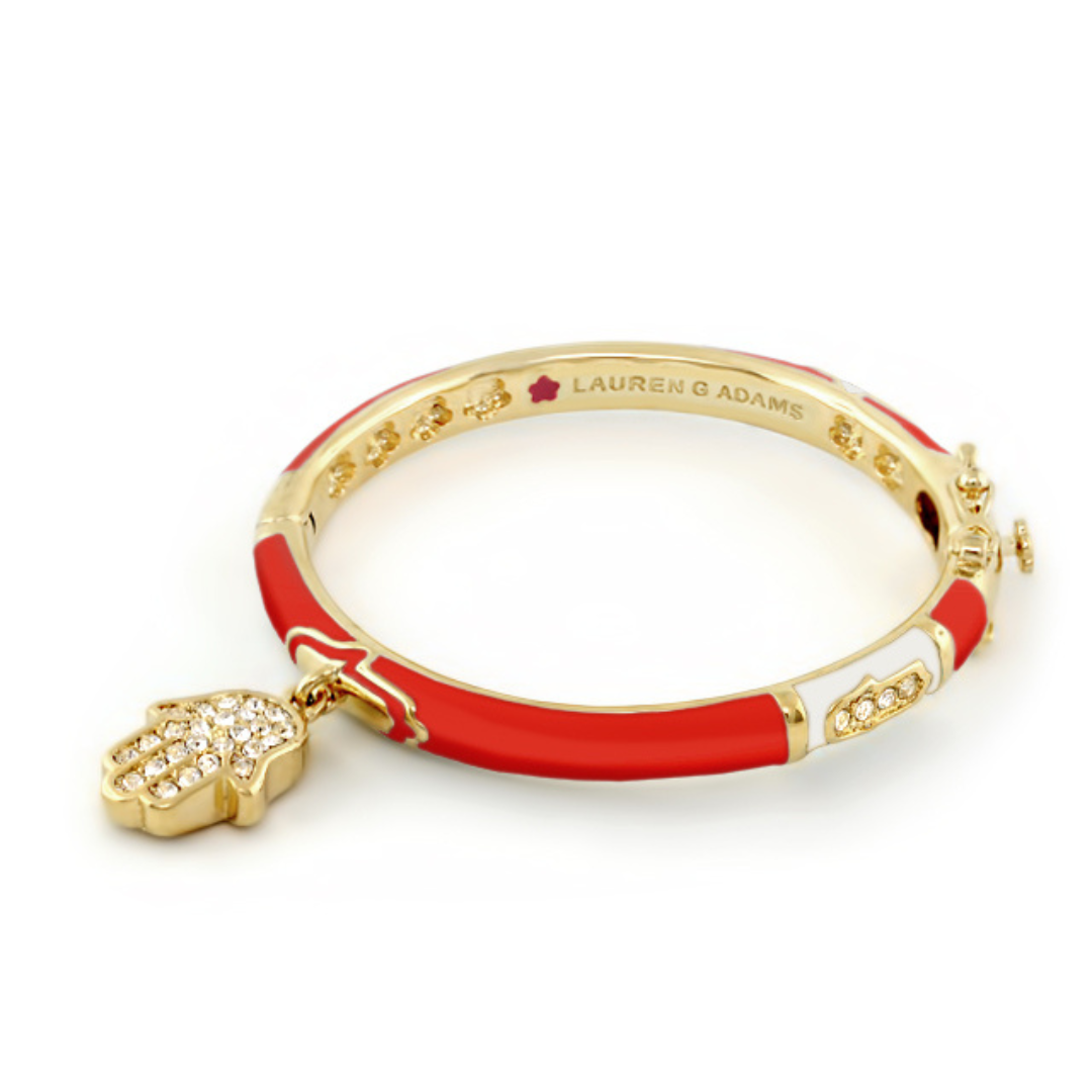 Girls Hamsa Stackable Charm Bangle