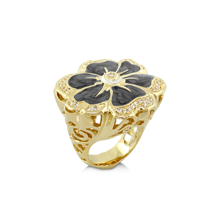 Daisy Swirl Cocktail Ring