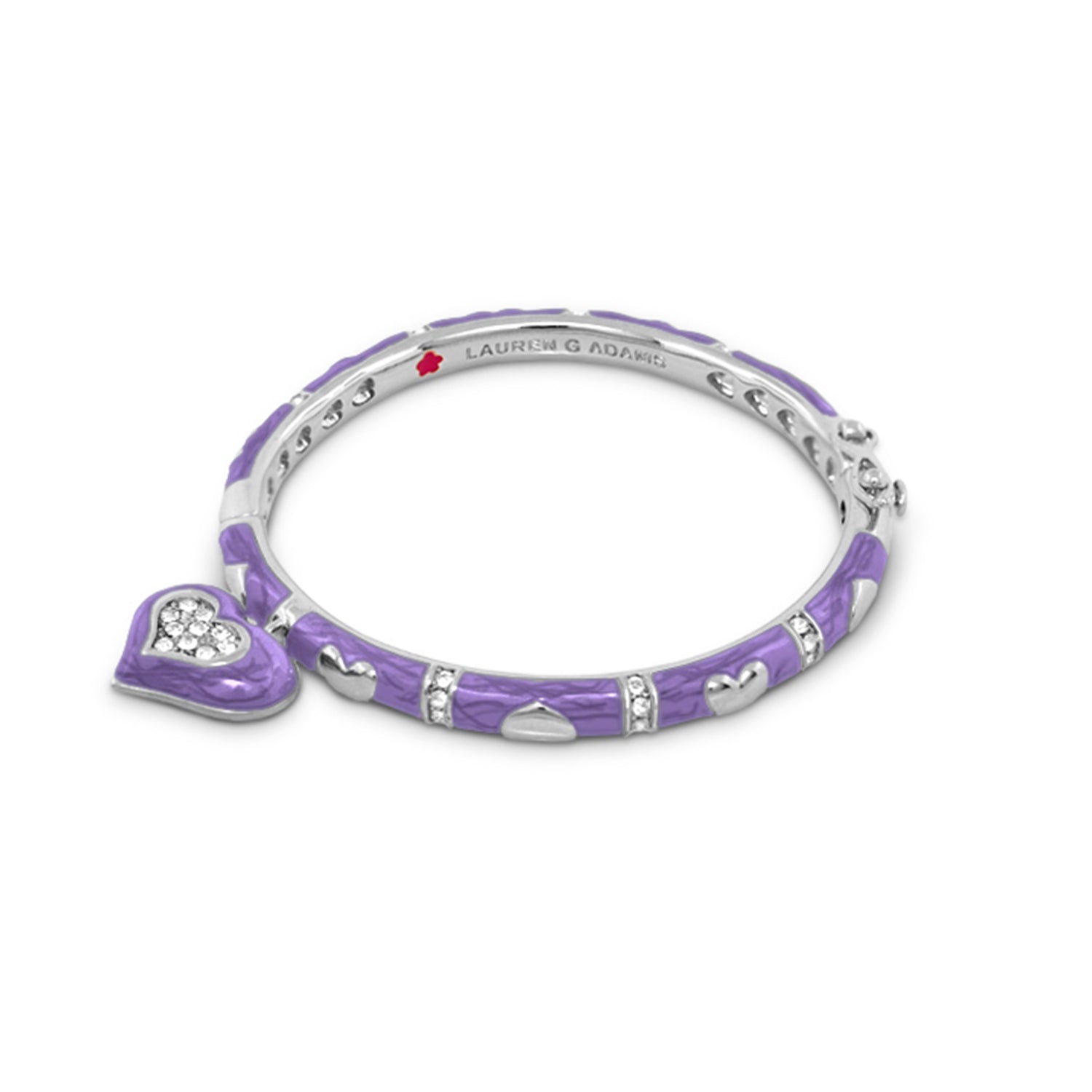 Girls Stackable Heart Charm Bangle