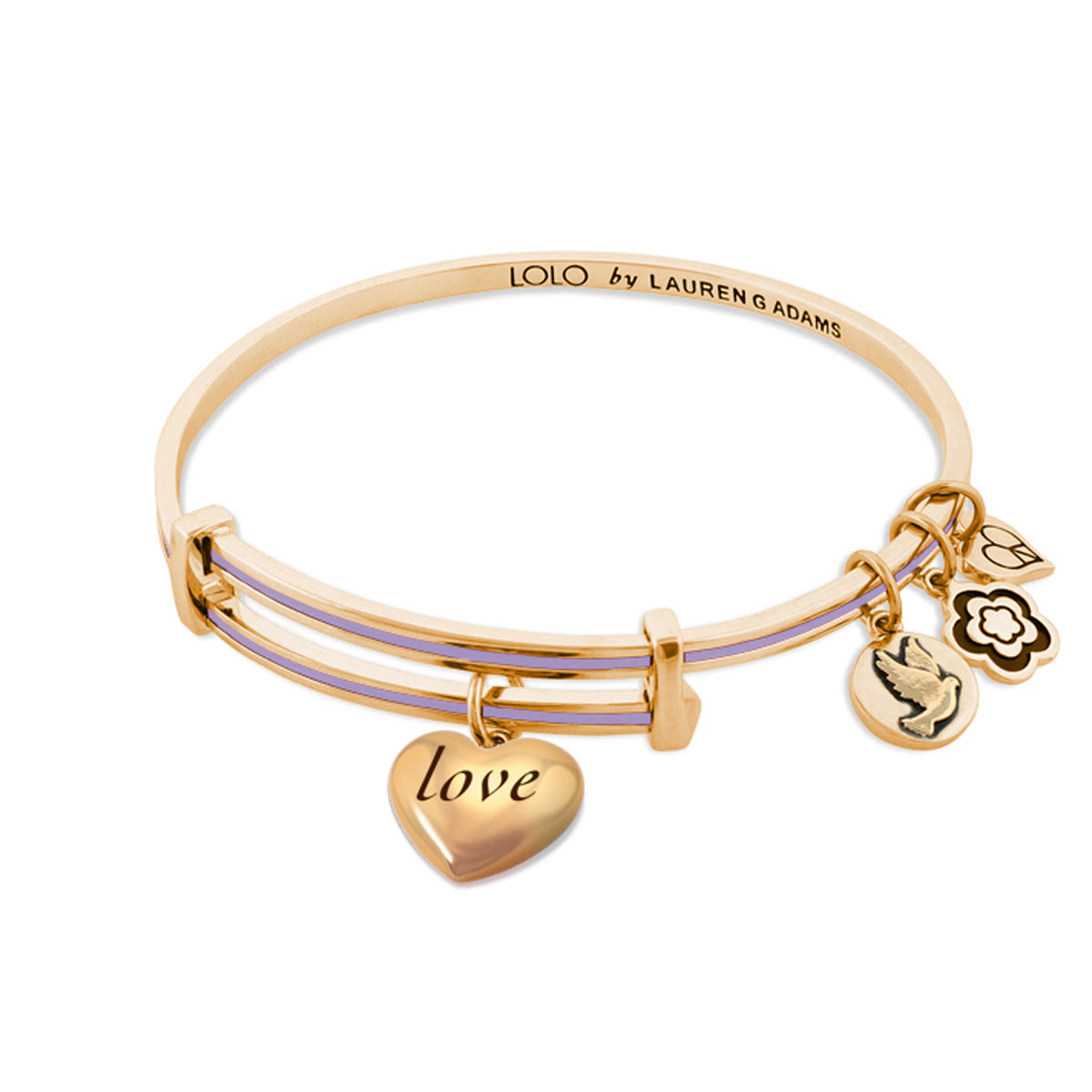 Lolo Heart Charm Bangle