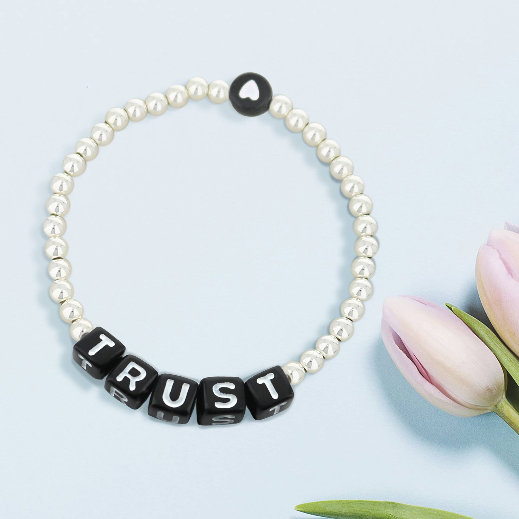 Lorelai Trust Silver 4mm Beads Bracelet