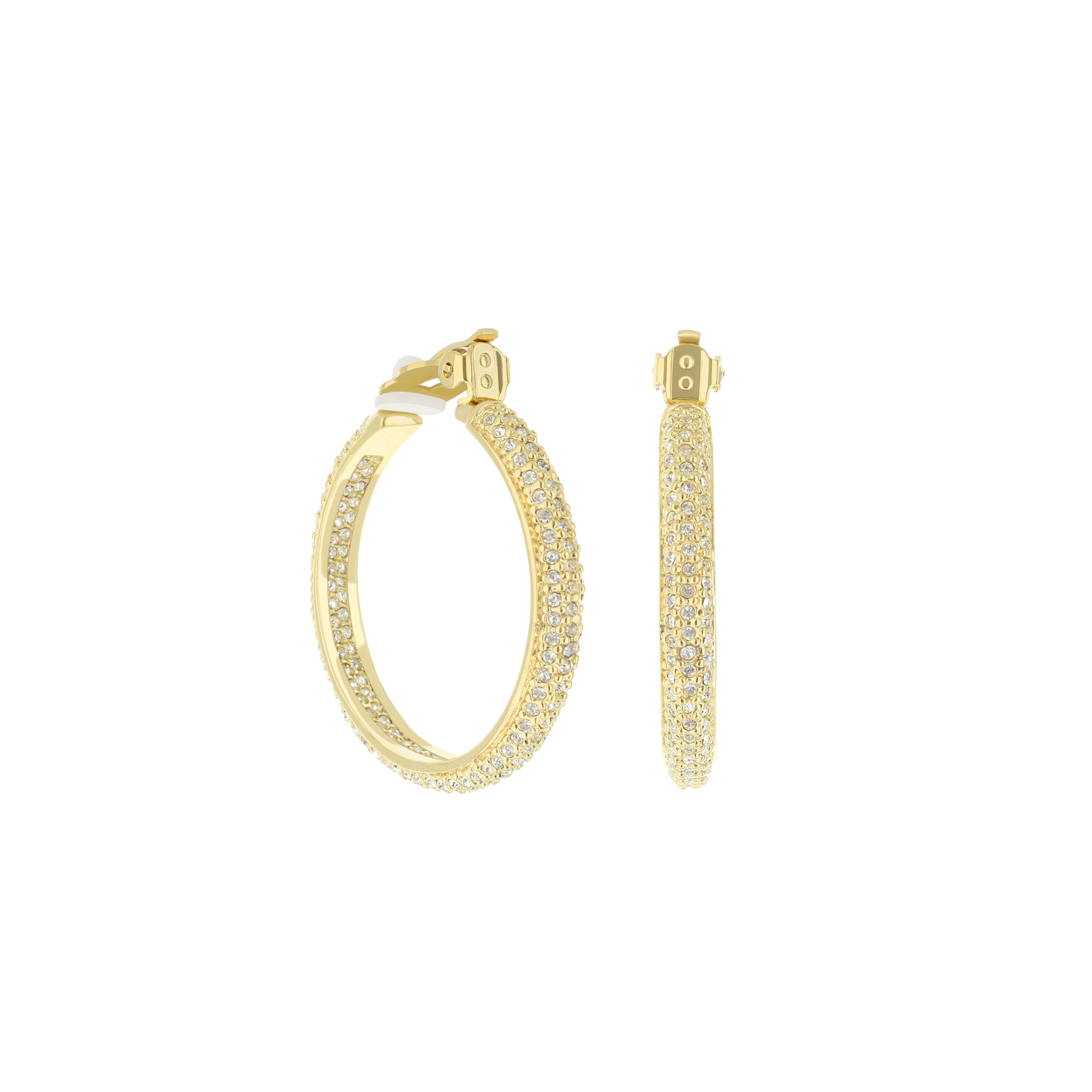 Pave Hoop Earrings