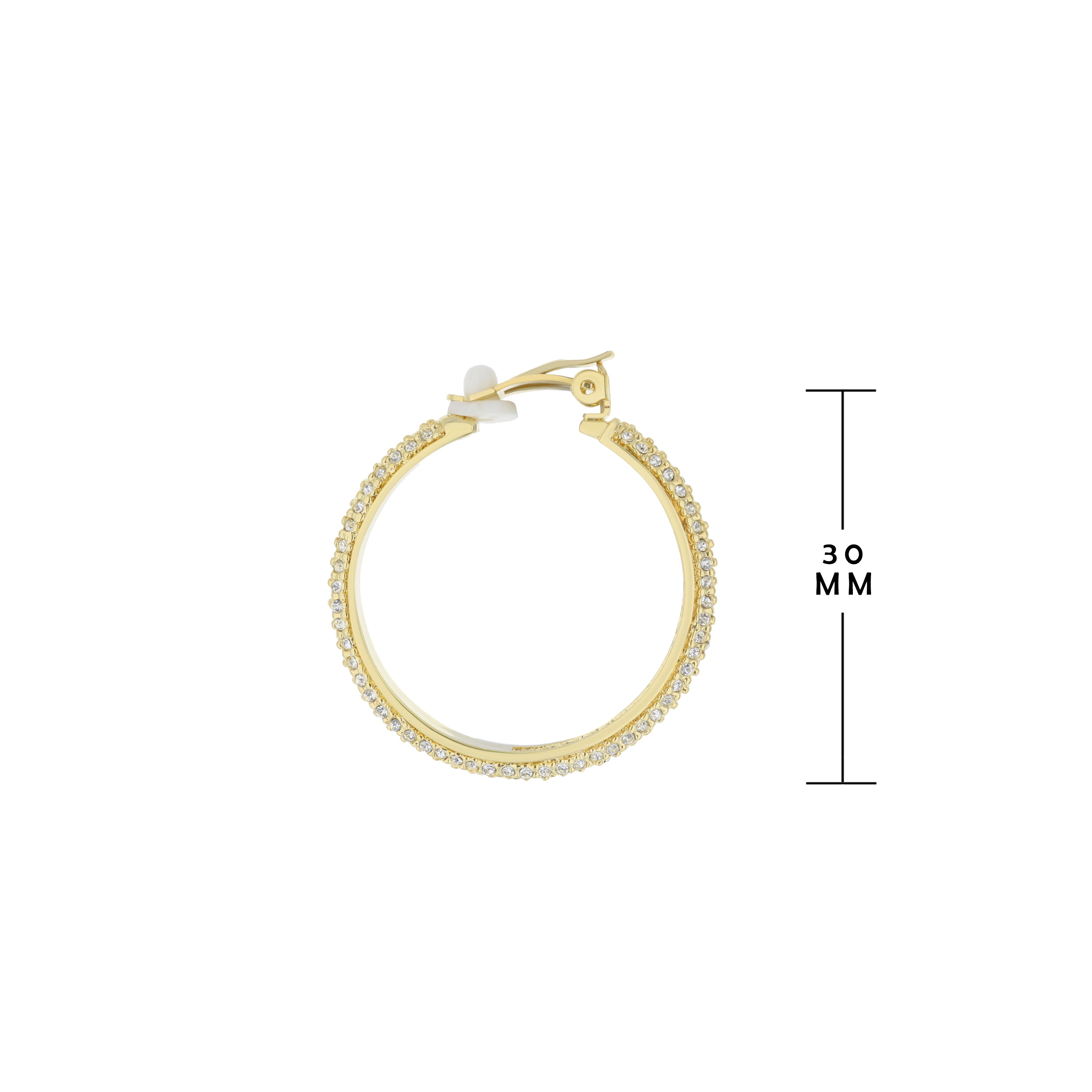 Pave Hoop Earrings