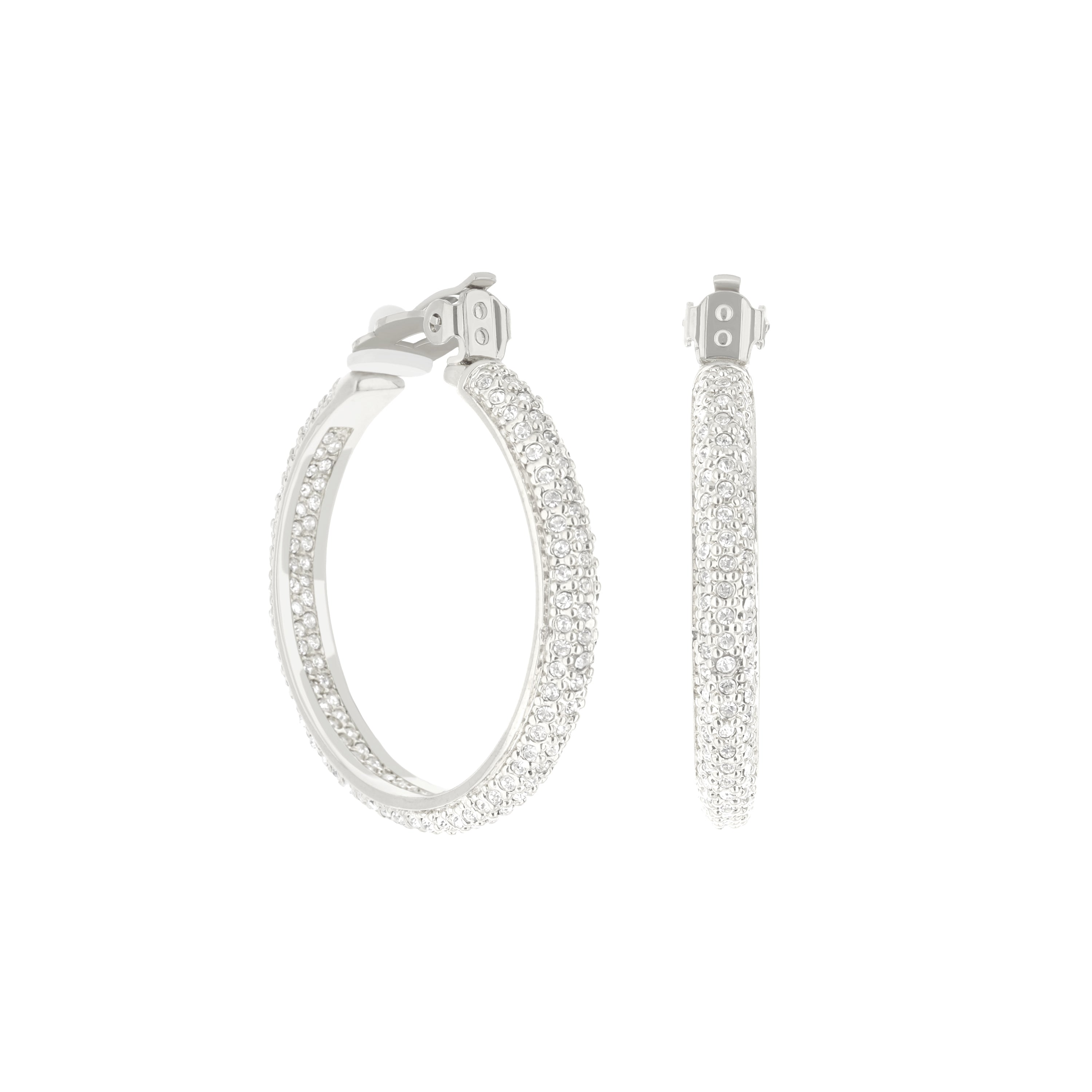 Pave Hoop Earrings