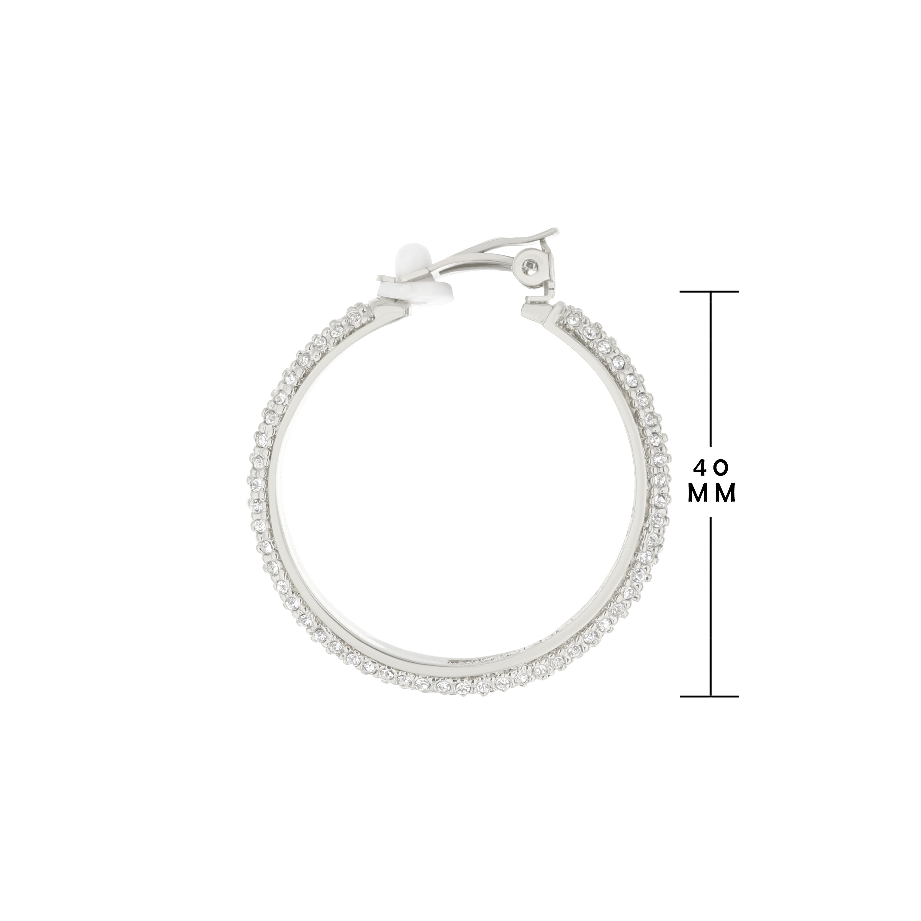 Pave Hoop Earrings