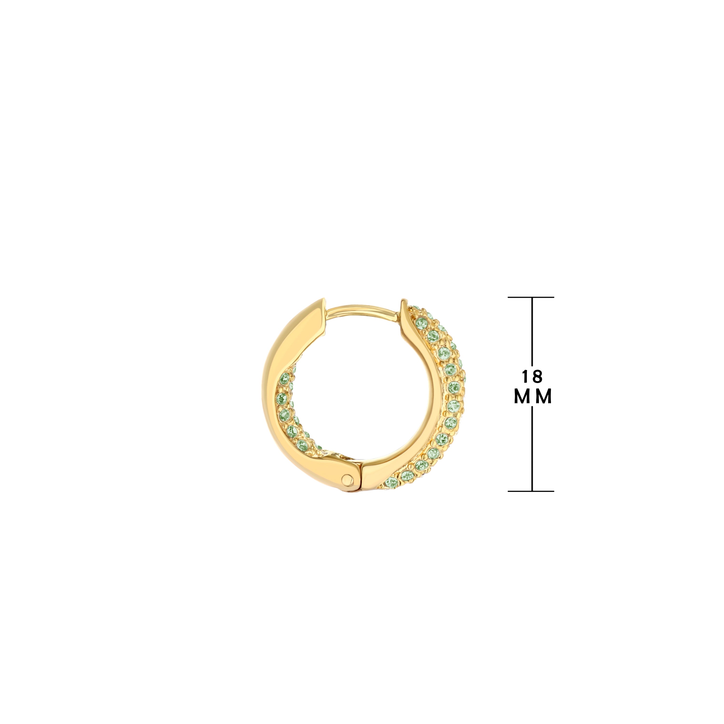 Pave Hoop Earrings