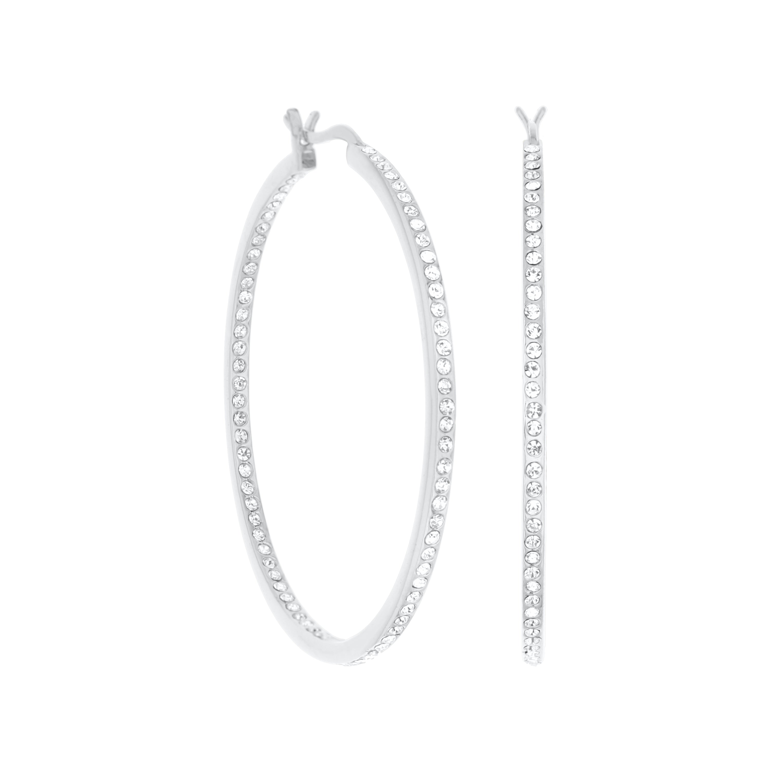 Pave Hoop Earrings