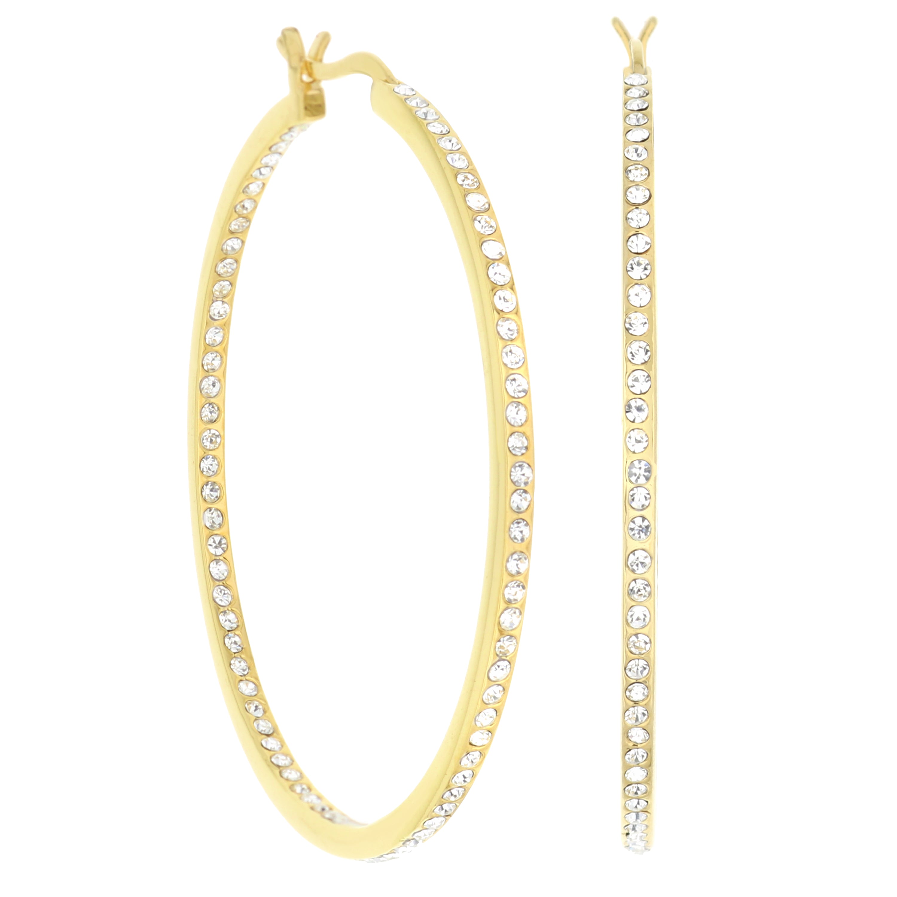 Pave Hoop Earrings