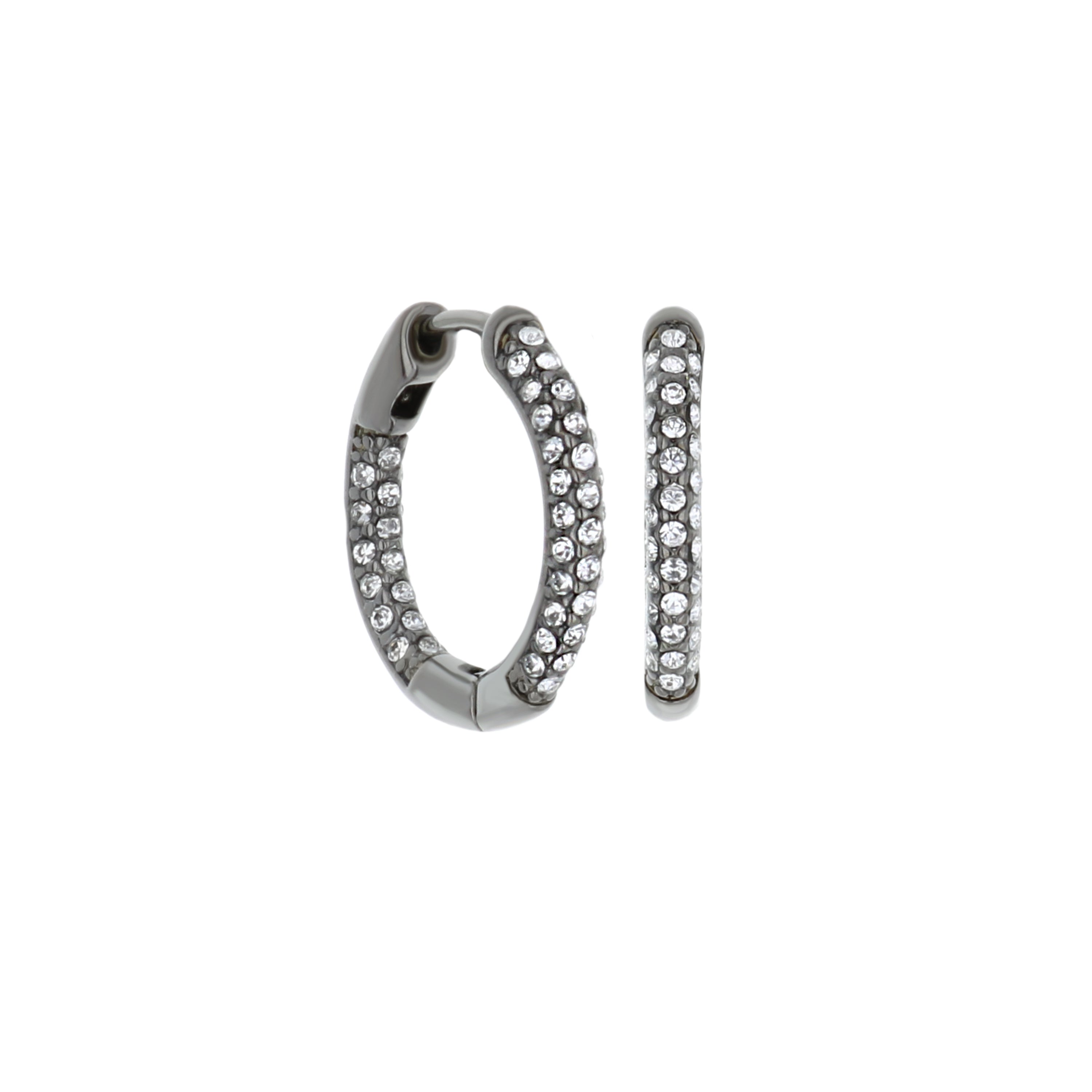 Pave Hoop Earrings