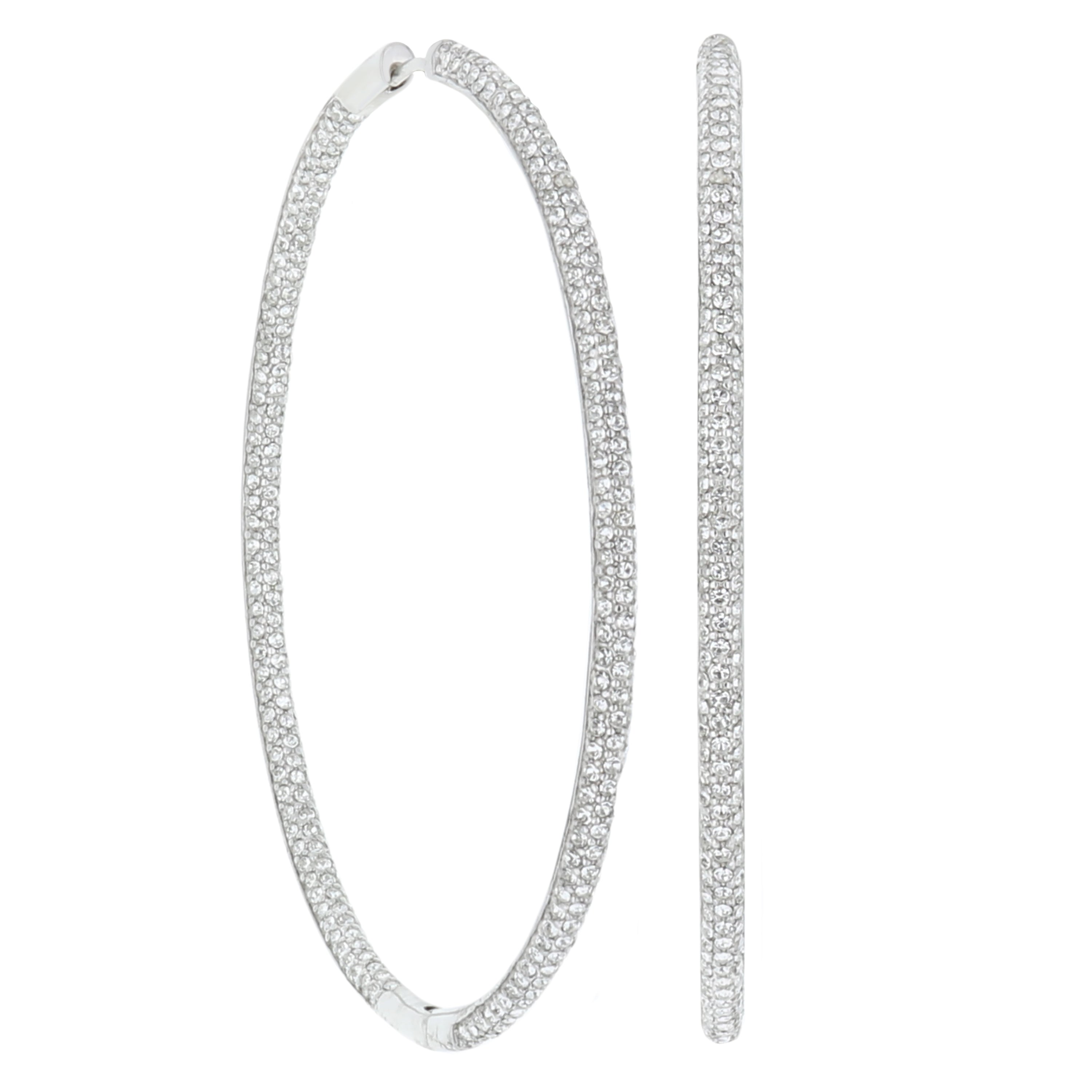 Pave Hoop Earrings