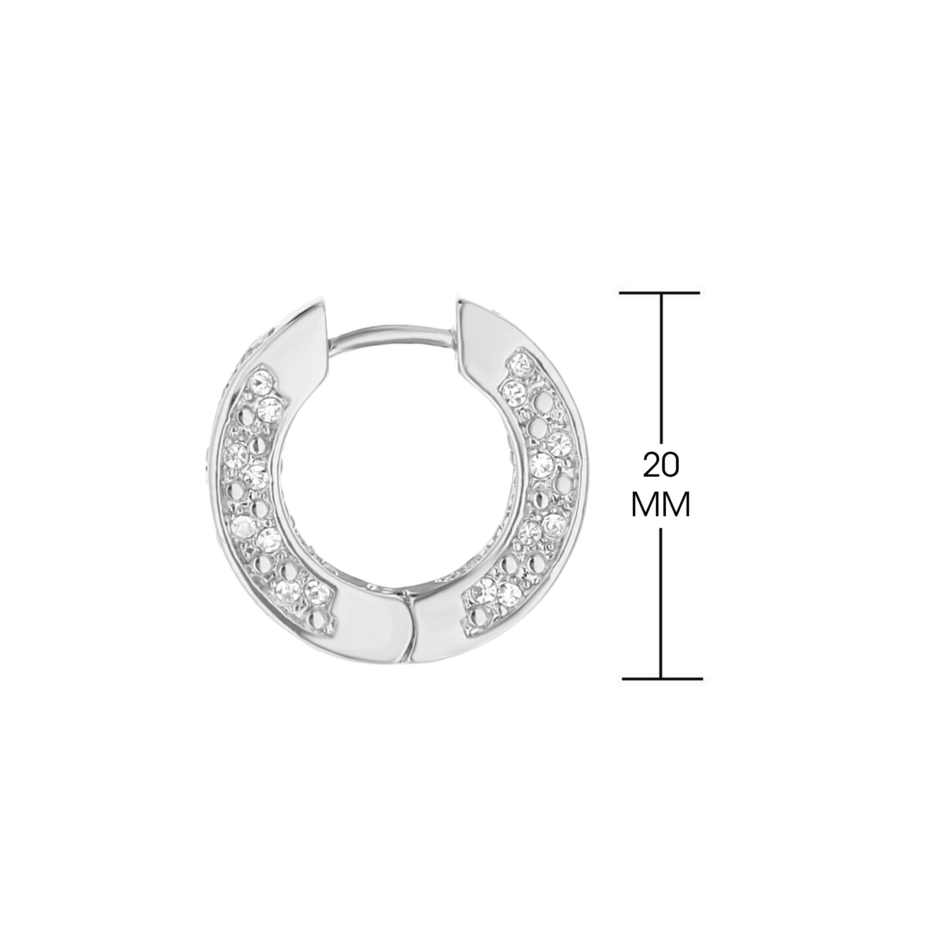 Pave Hoop Earrings