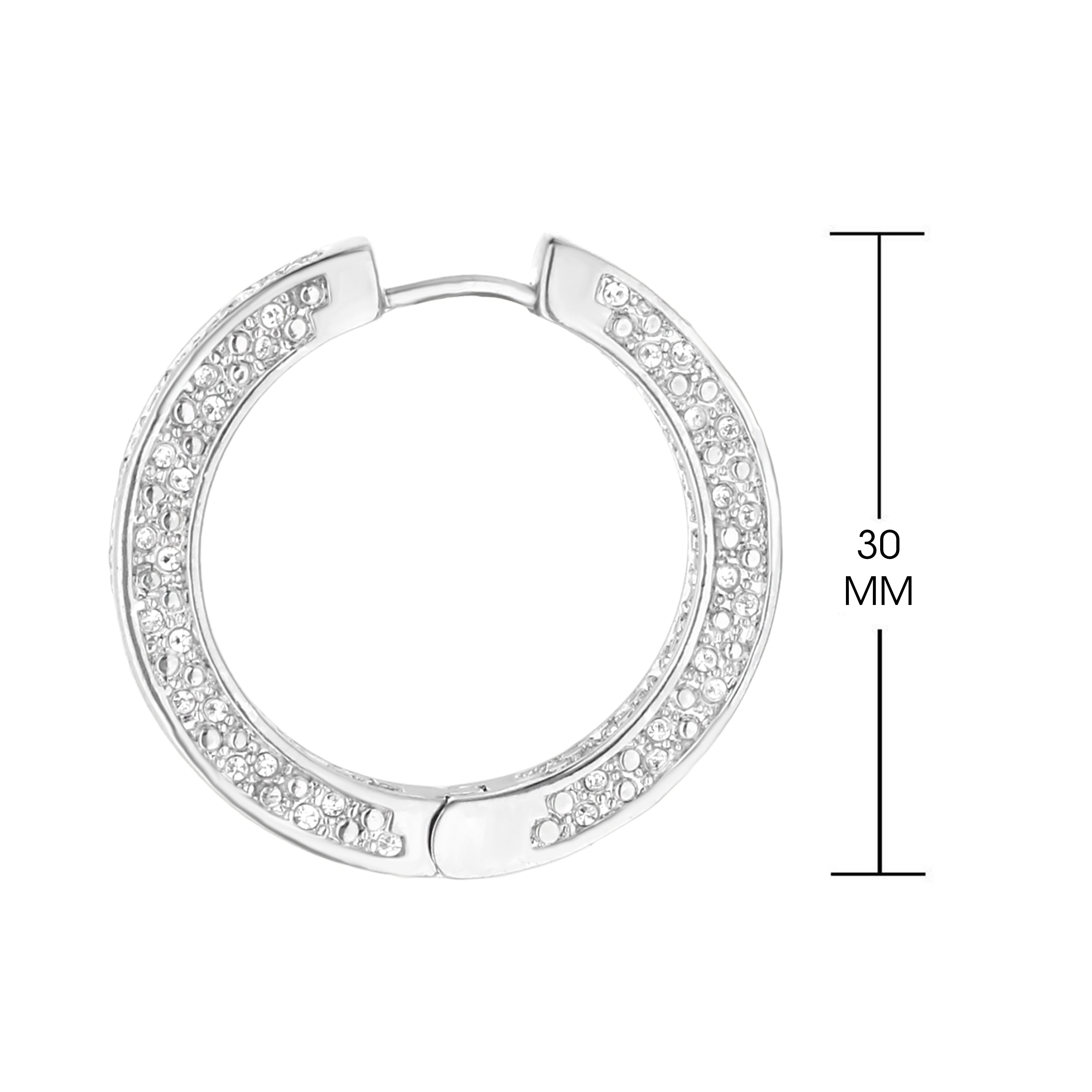 Pave Hoop Earrings