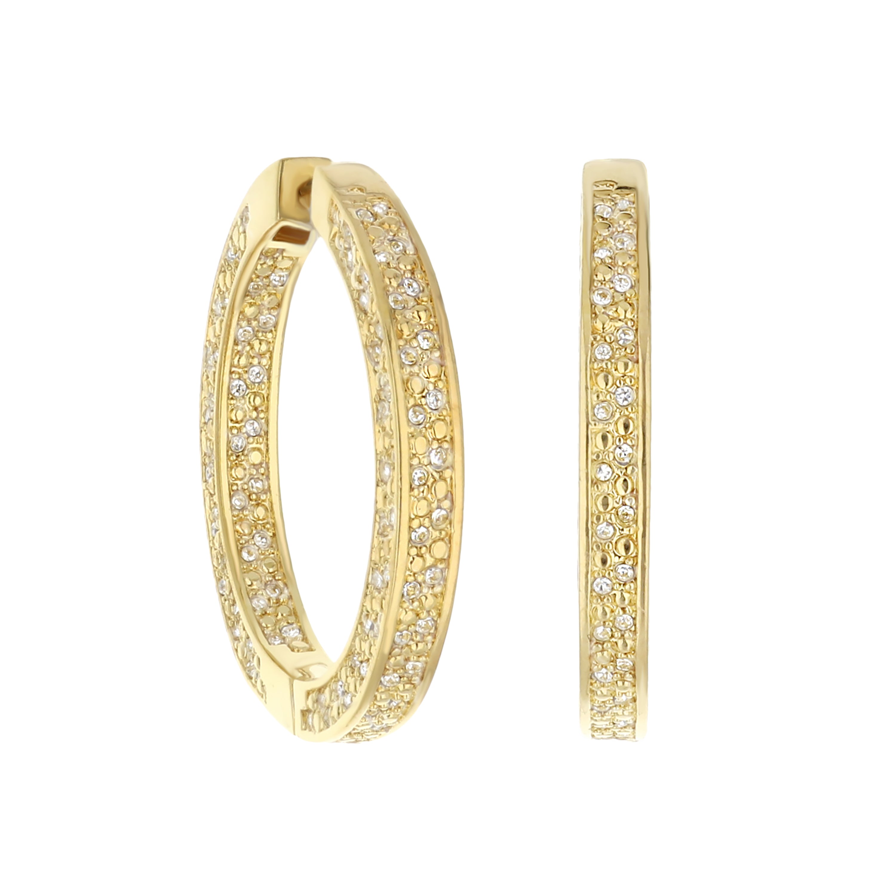 Pave Hoop Earrings