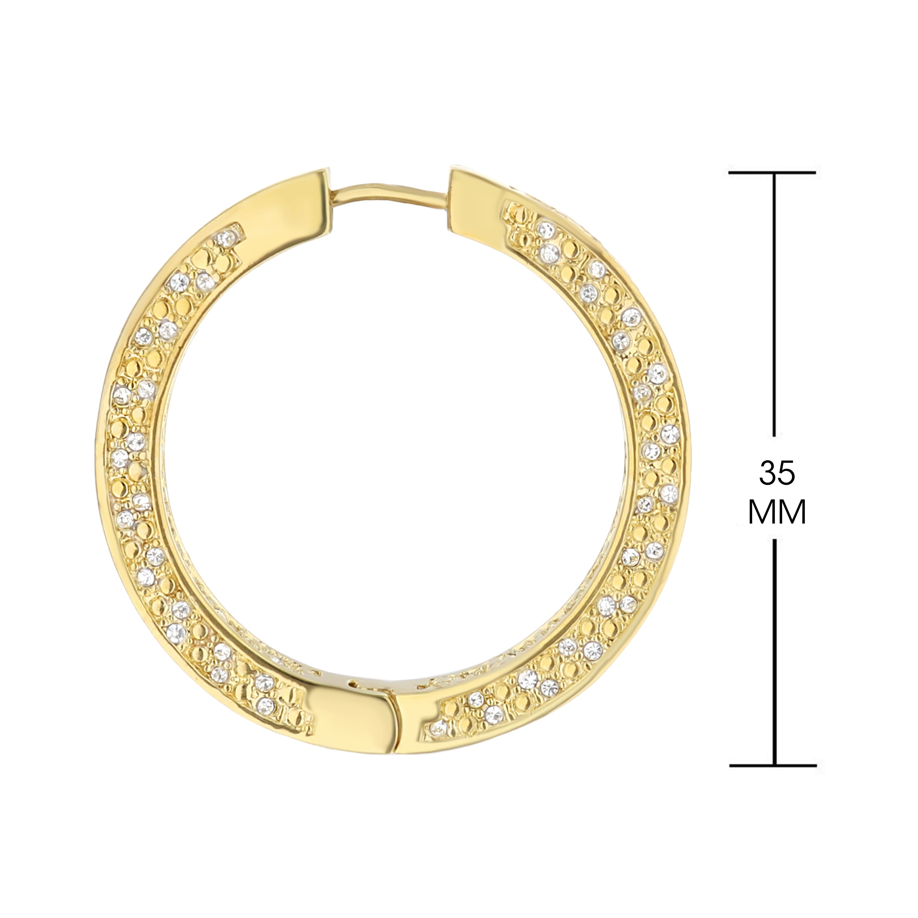 Pave Hoop Earrings