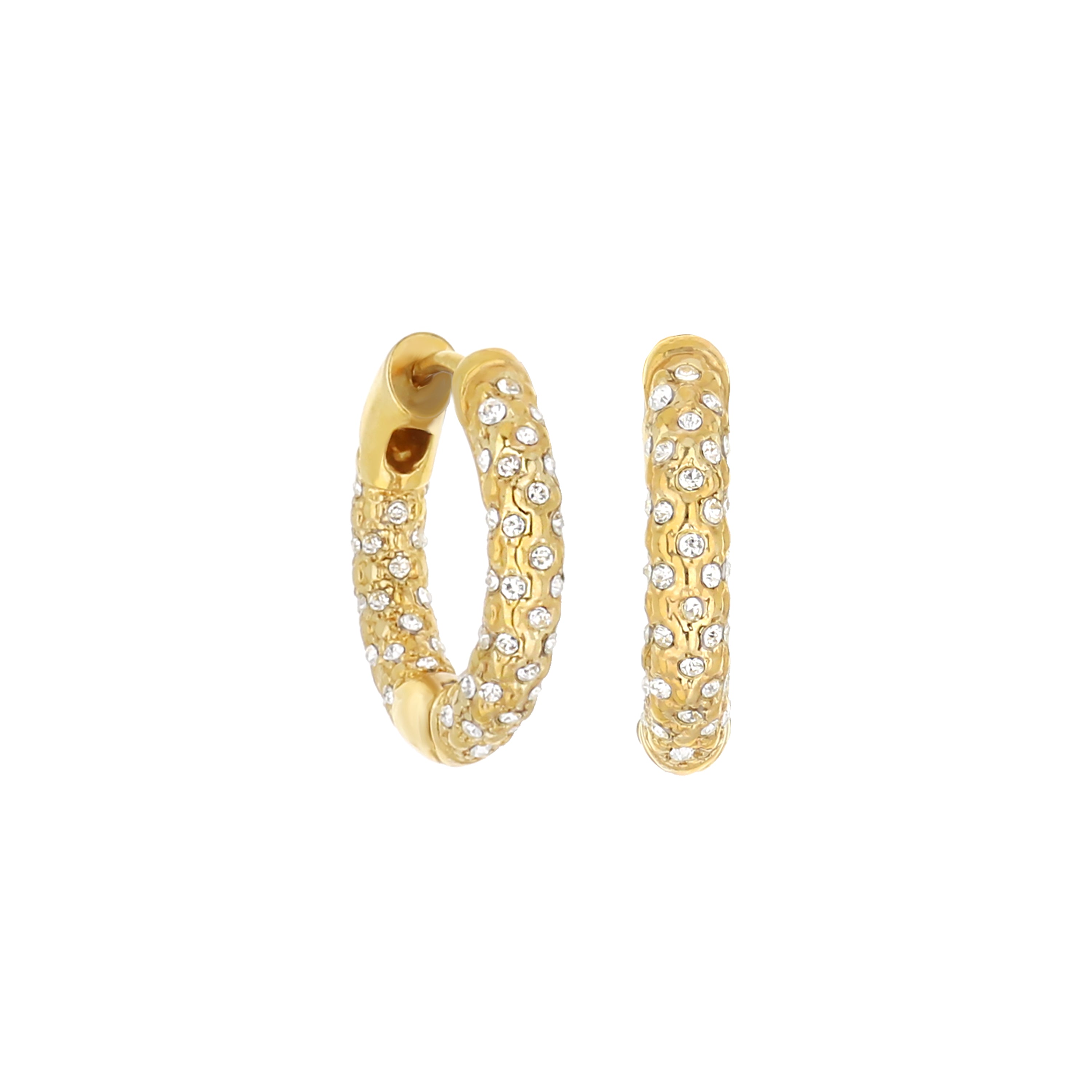 Pave Hoop Earrings