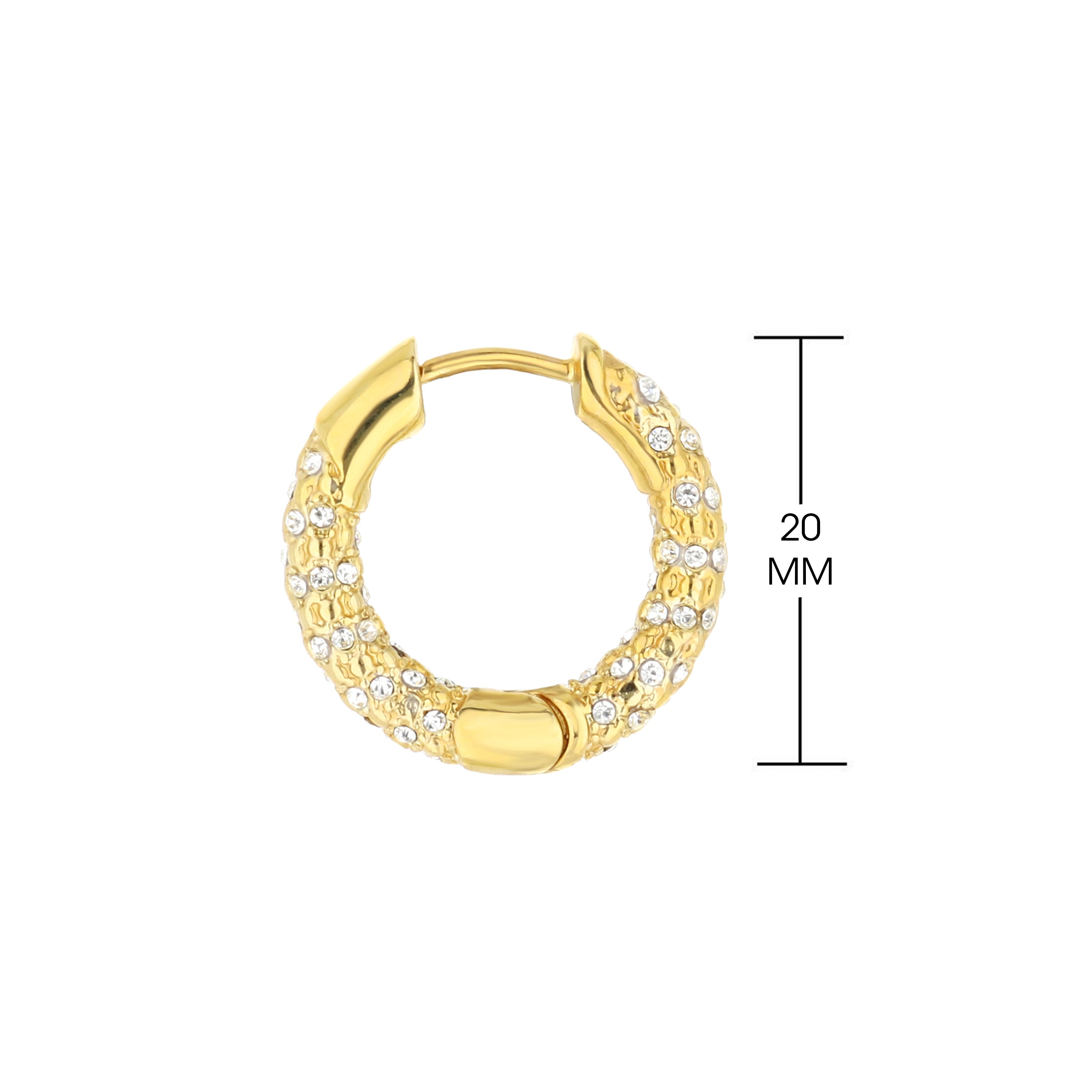 Pave Hoop Earrings