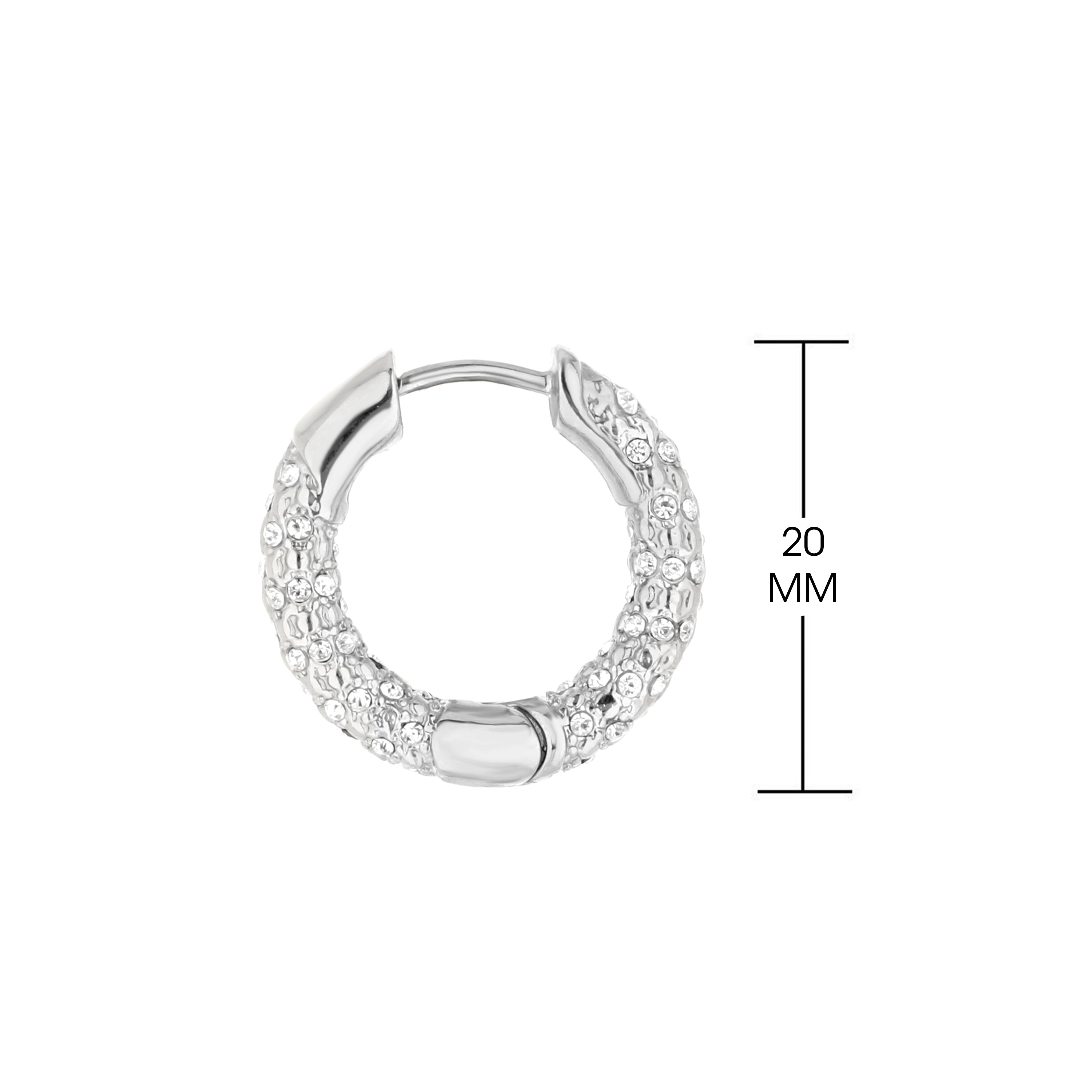 Pave Hoop Earrings