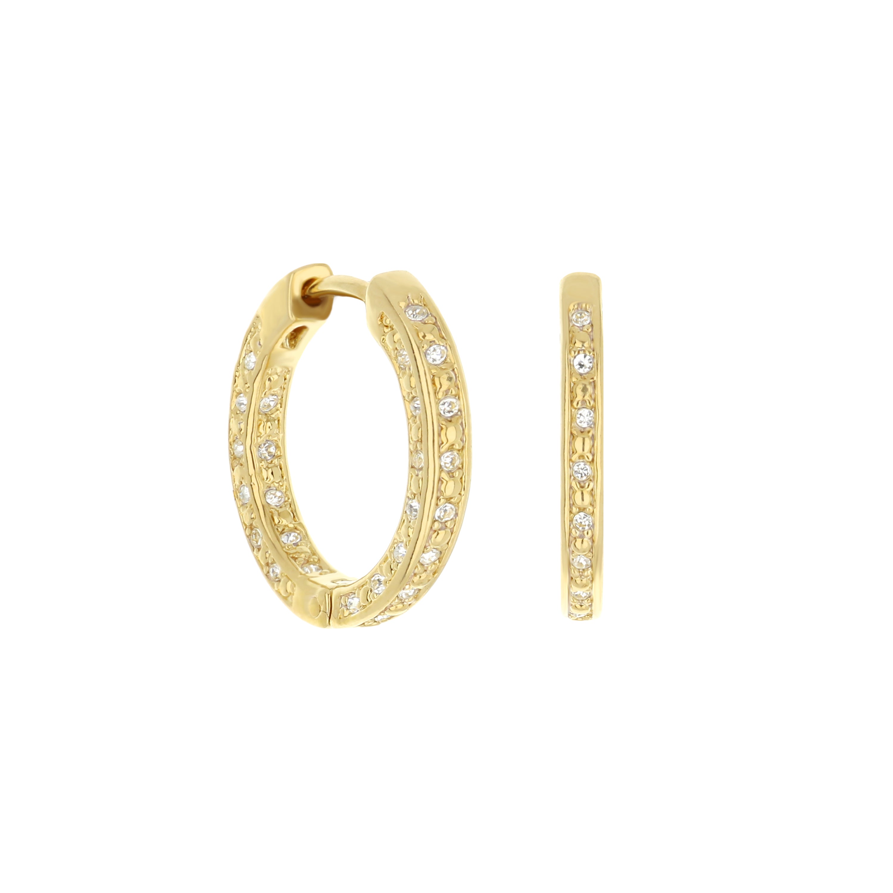 Pave Hoop Earrings