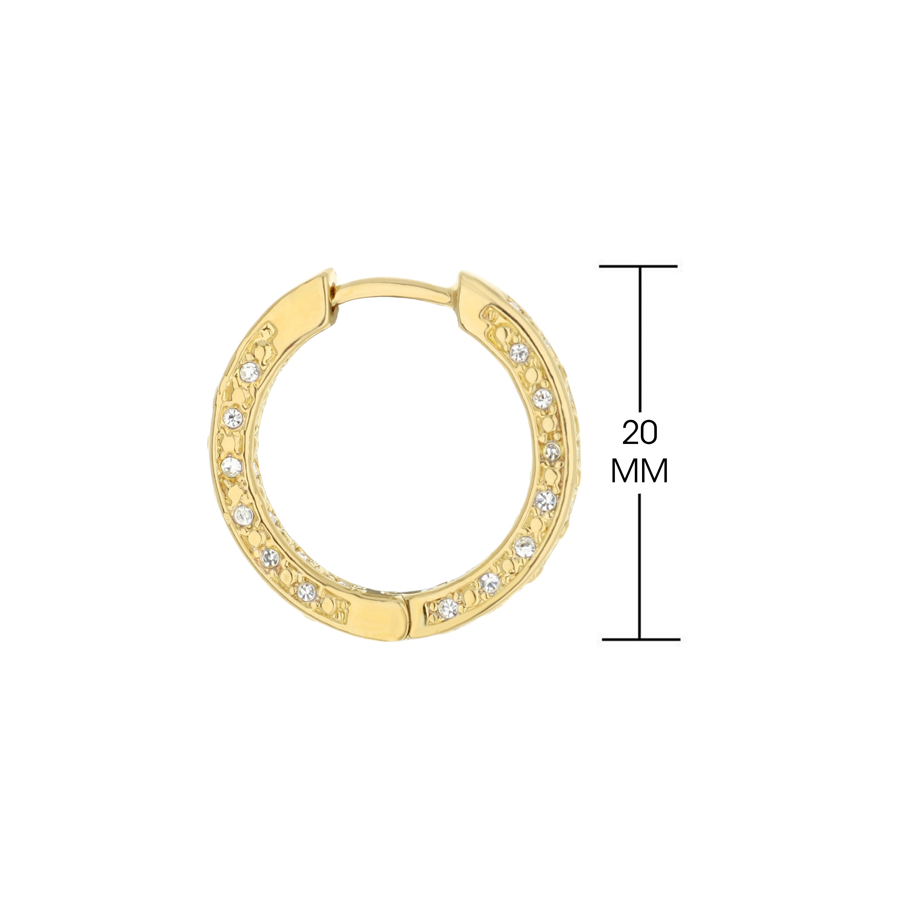 Pave Hoop Earrings