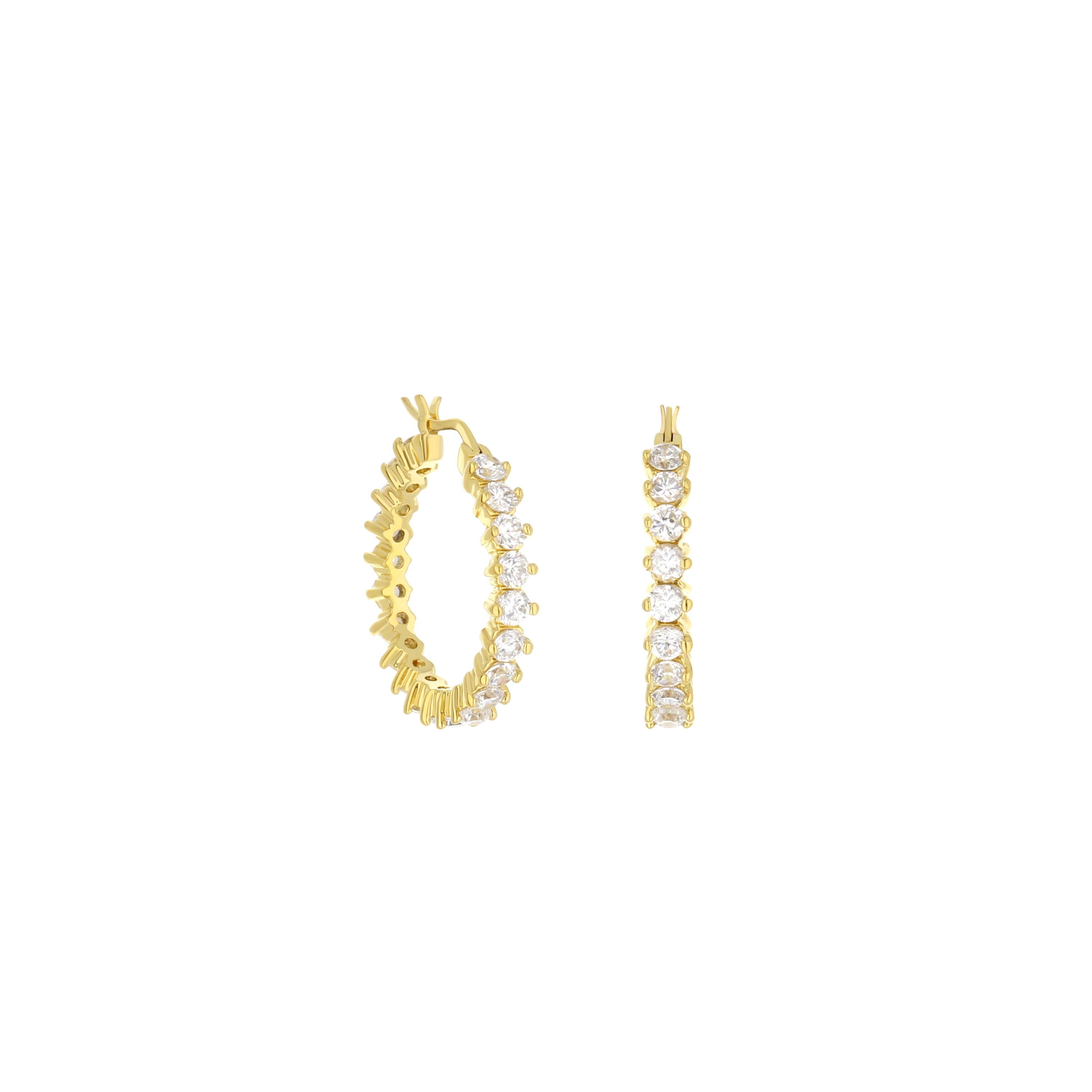 Pave Hoop Earrings