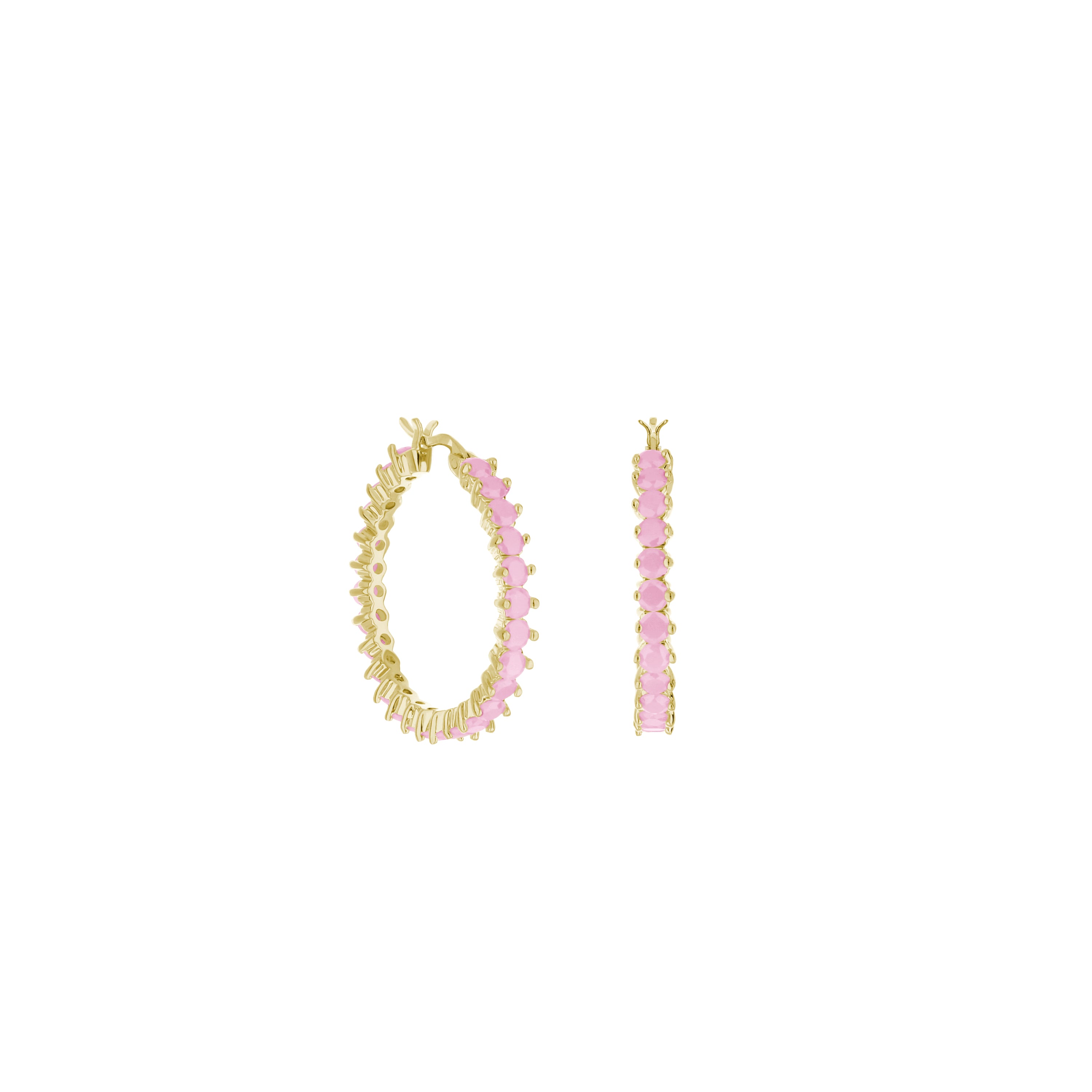 Pave Hoop Earrings