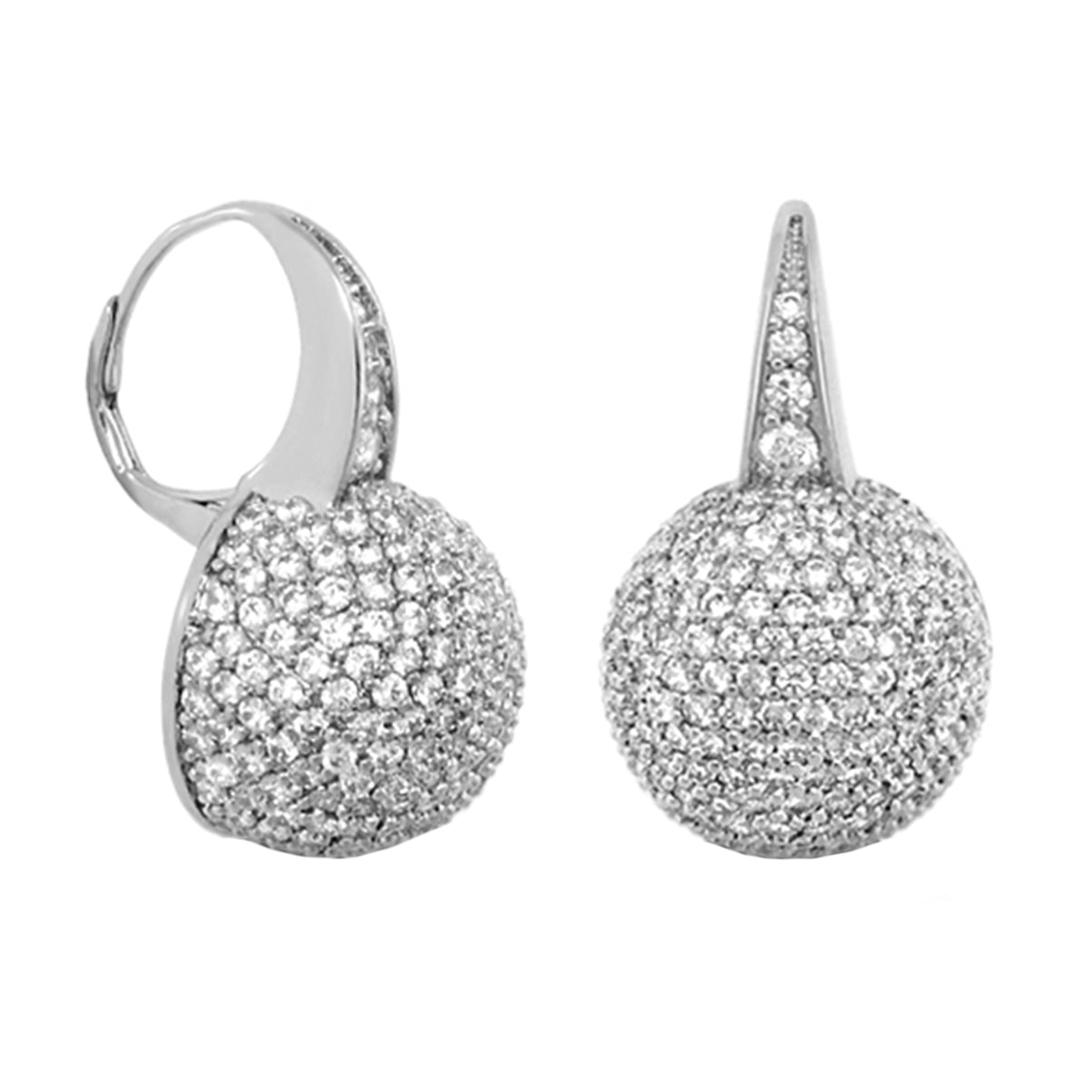 Glamour Pave Ball Earrings