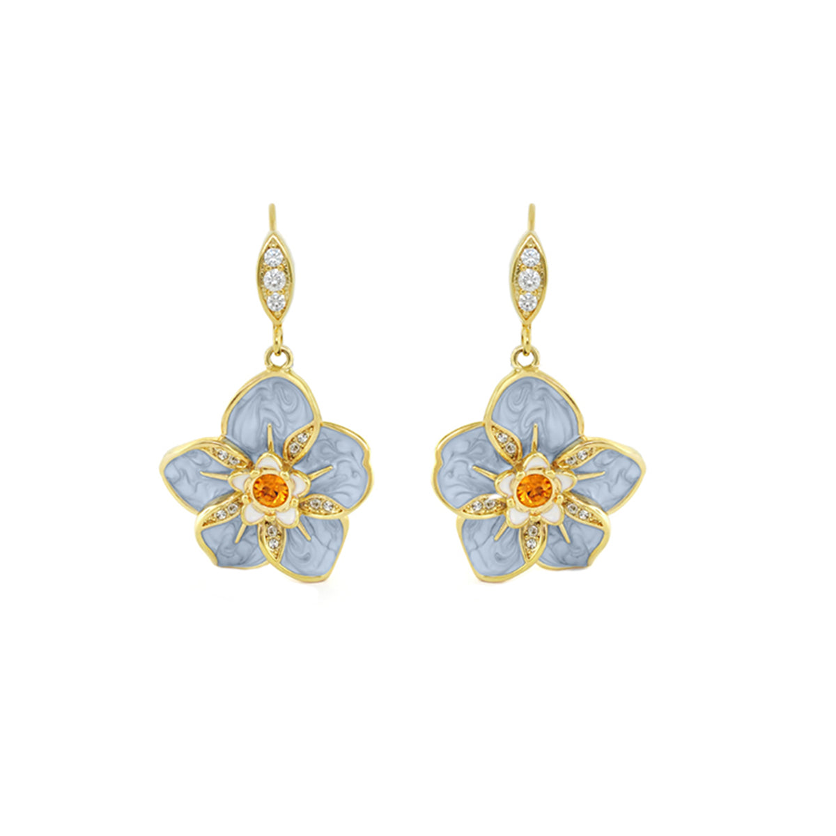 Eau Hibiscus Flower Earrings