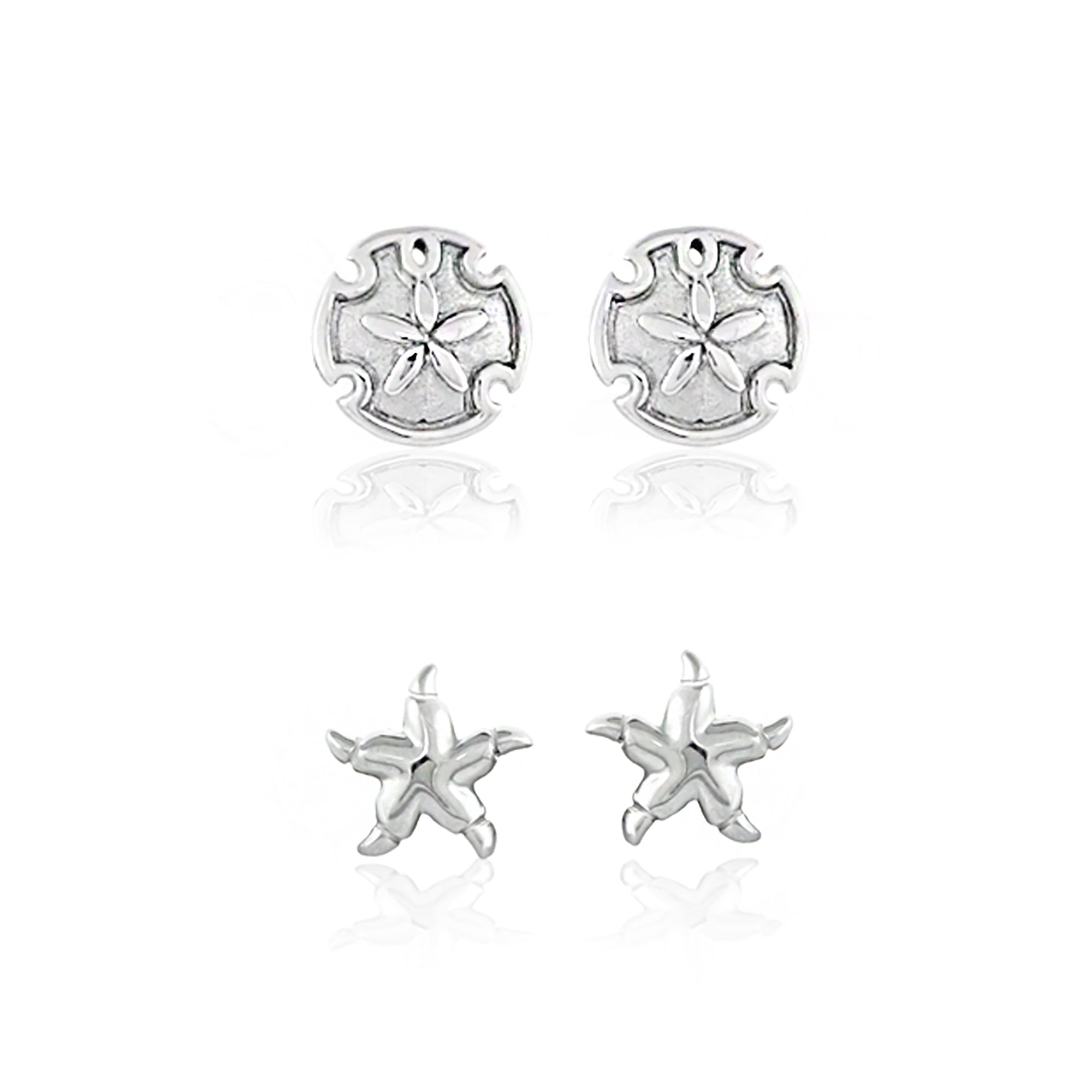 Sydney Leigh Sand Dollar & Starfish Earrings Set of 2