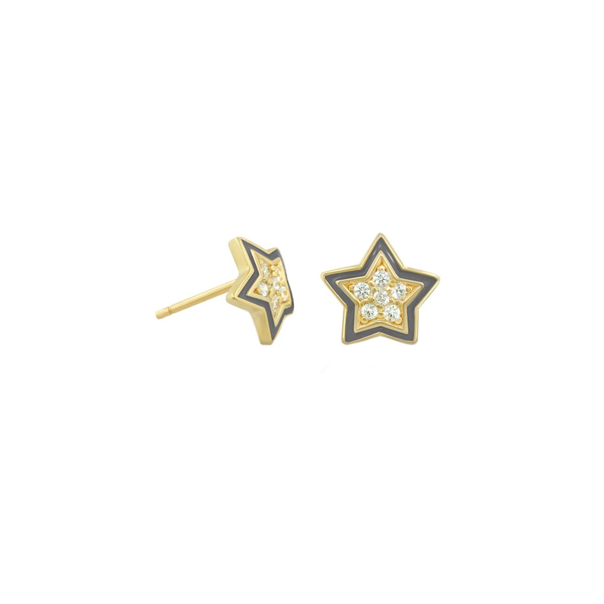Children's Pave Star Earrings