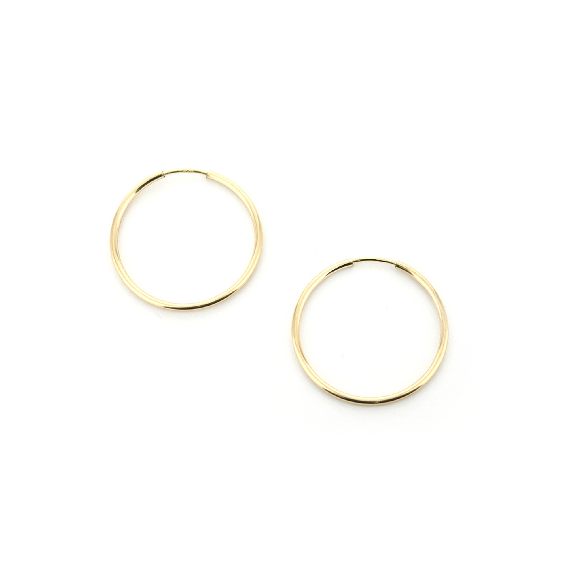 14k Yellow Gold Filled Hoop Earrings 24 Mm