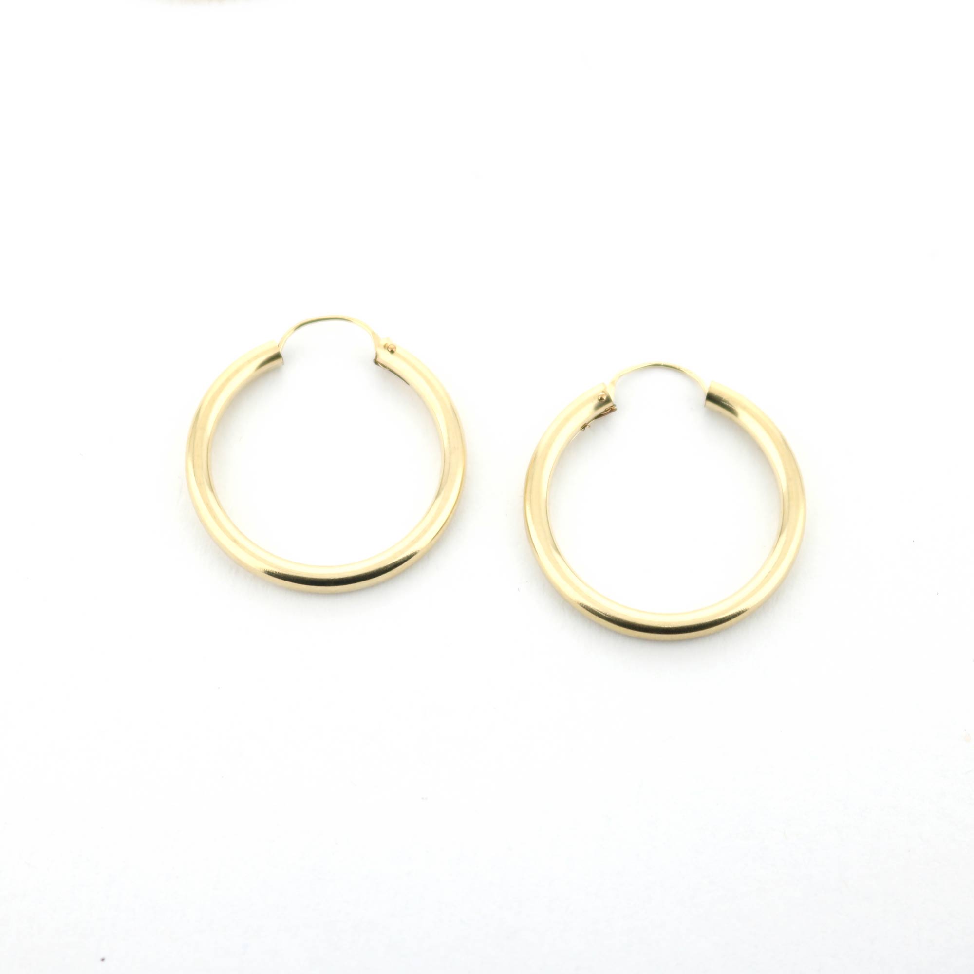 14k Yellow Gold Filled Hoop Earrings 22 Mm
