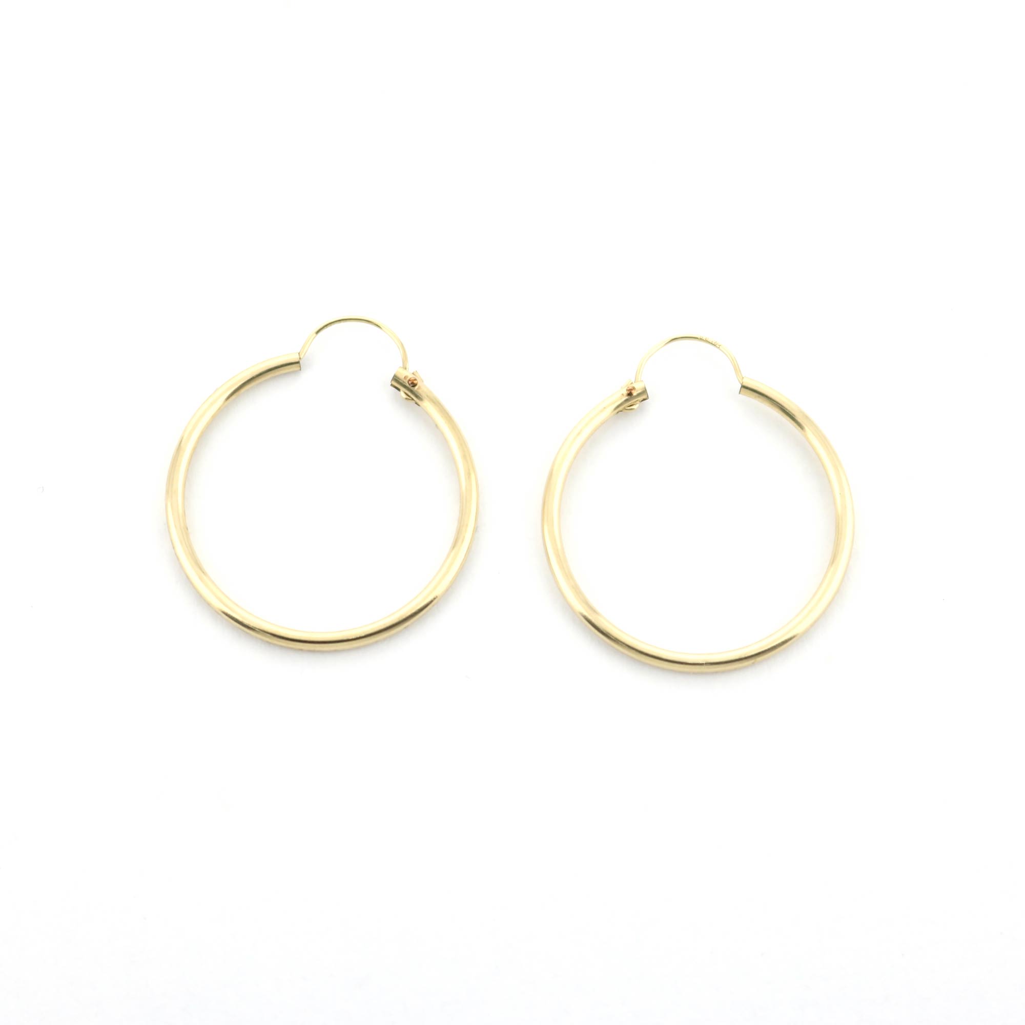14k Yellow Gold Filled Hoop Earrings 20 Mm