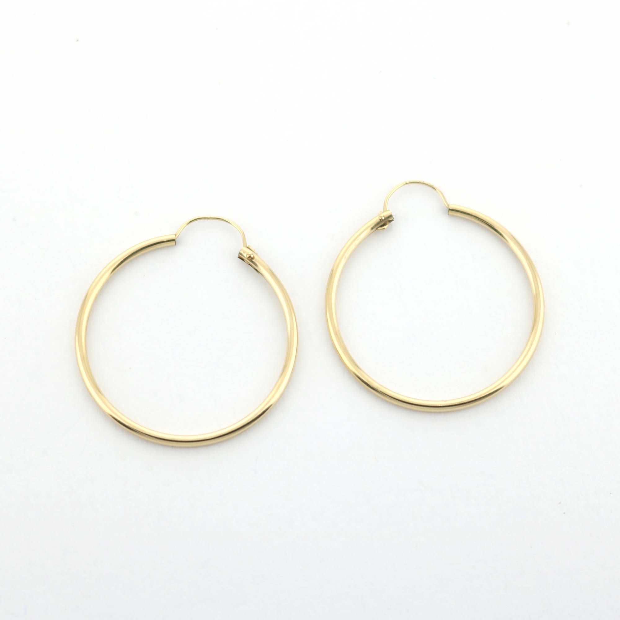 14k Yellow Gold Filled Hoop Earrings 24 Mm