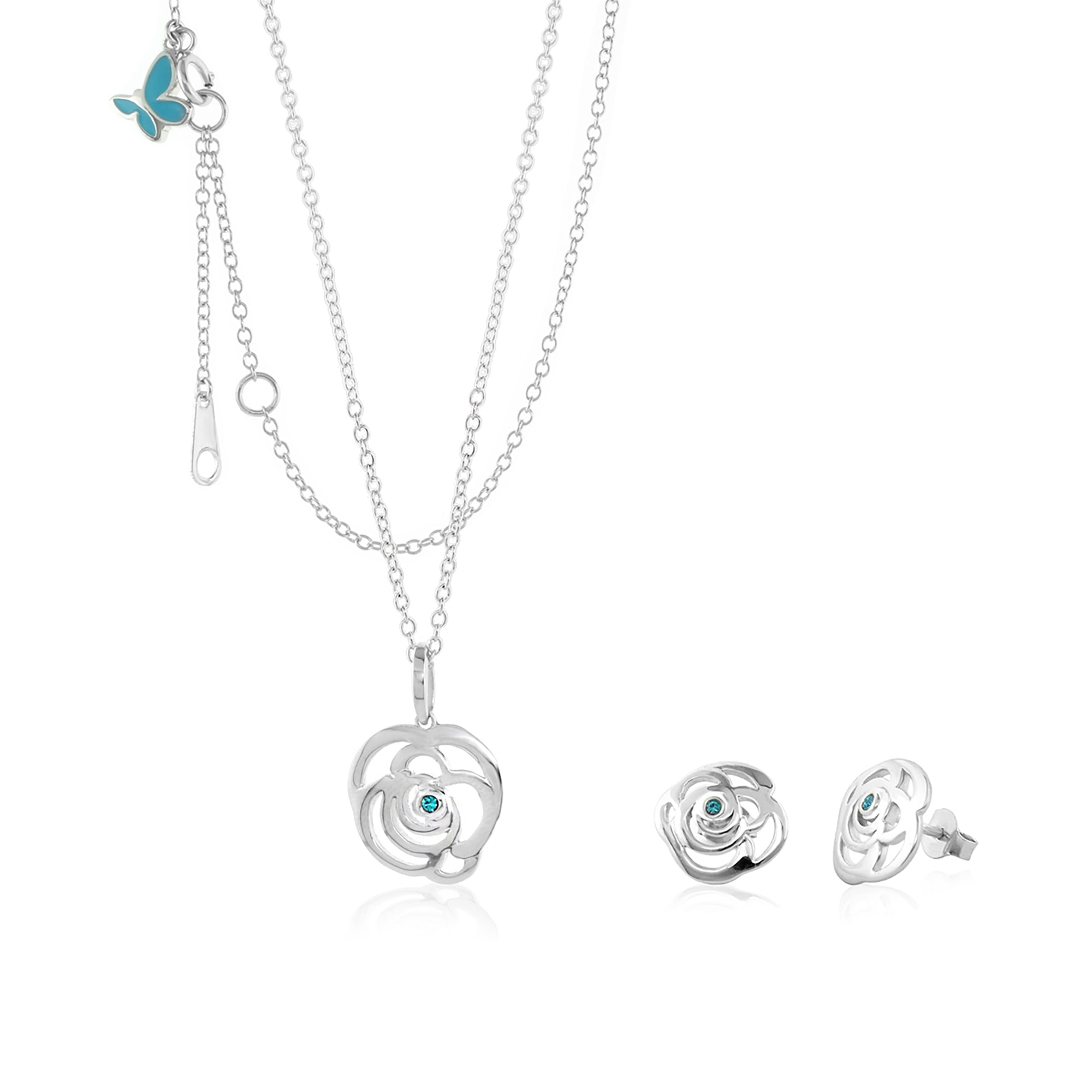 Sydney Leigh Rose Necklace & Earrings Set