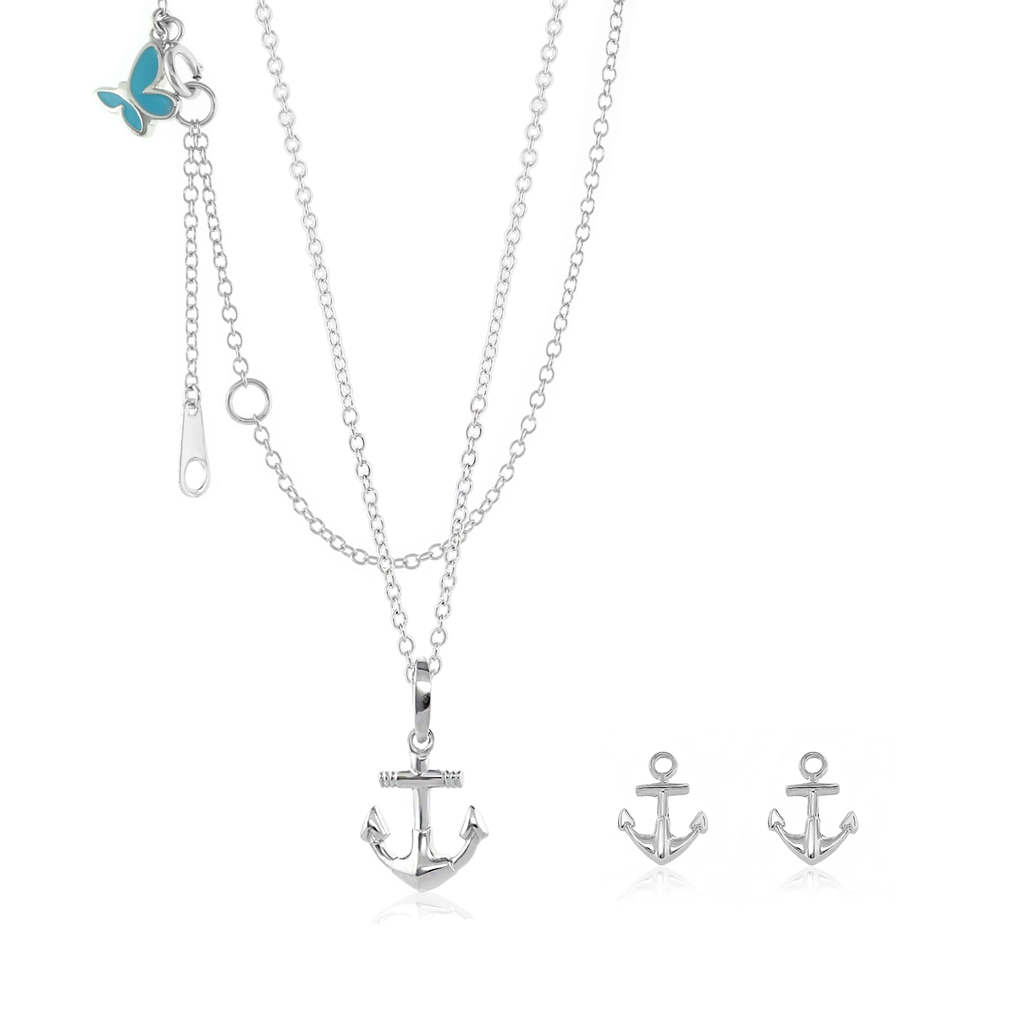 Sydney Leigh Anchor Necklace & Earrings Set