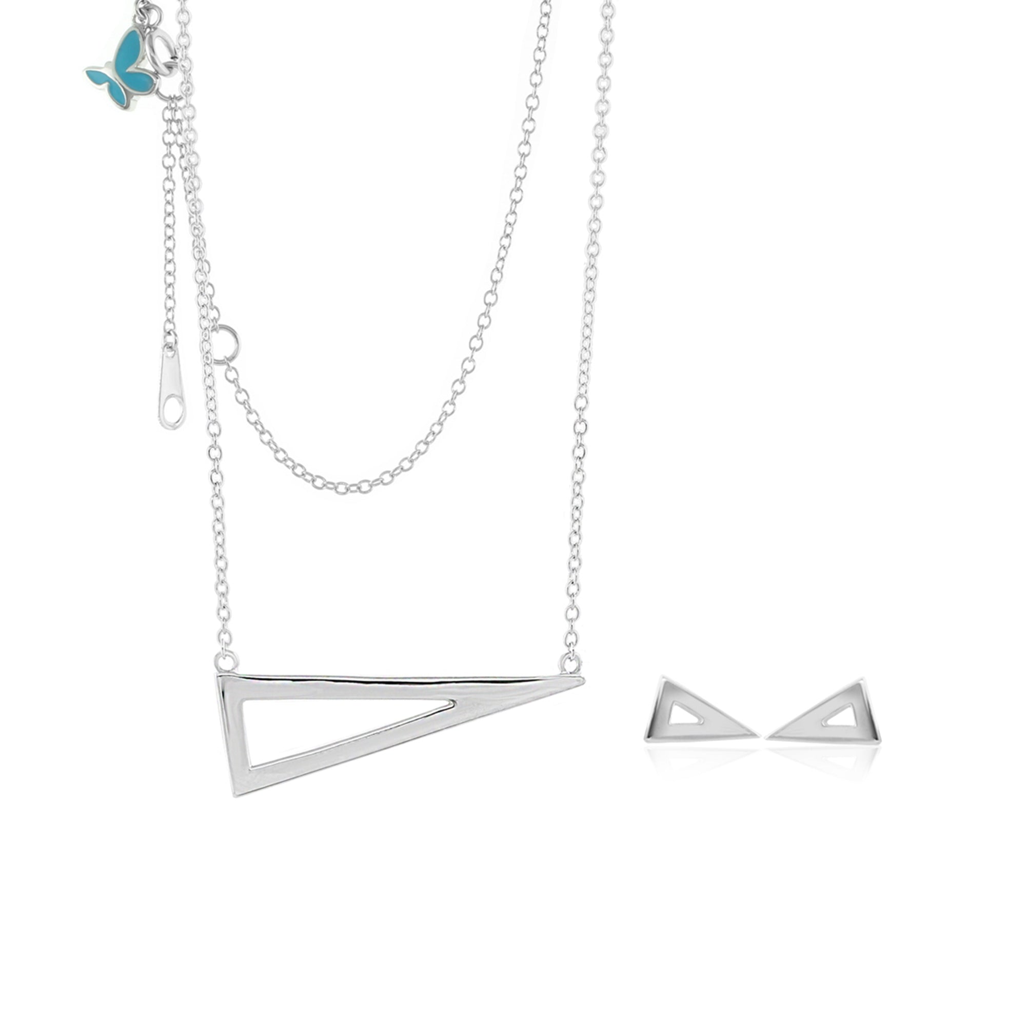 Sydney Leigh Triangle Necklace & Earrings Set