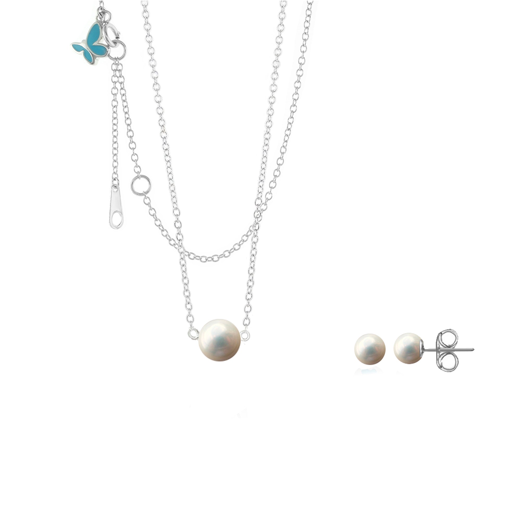 Sydney Leigh Pearl Necklace & Earrings Set