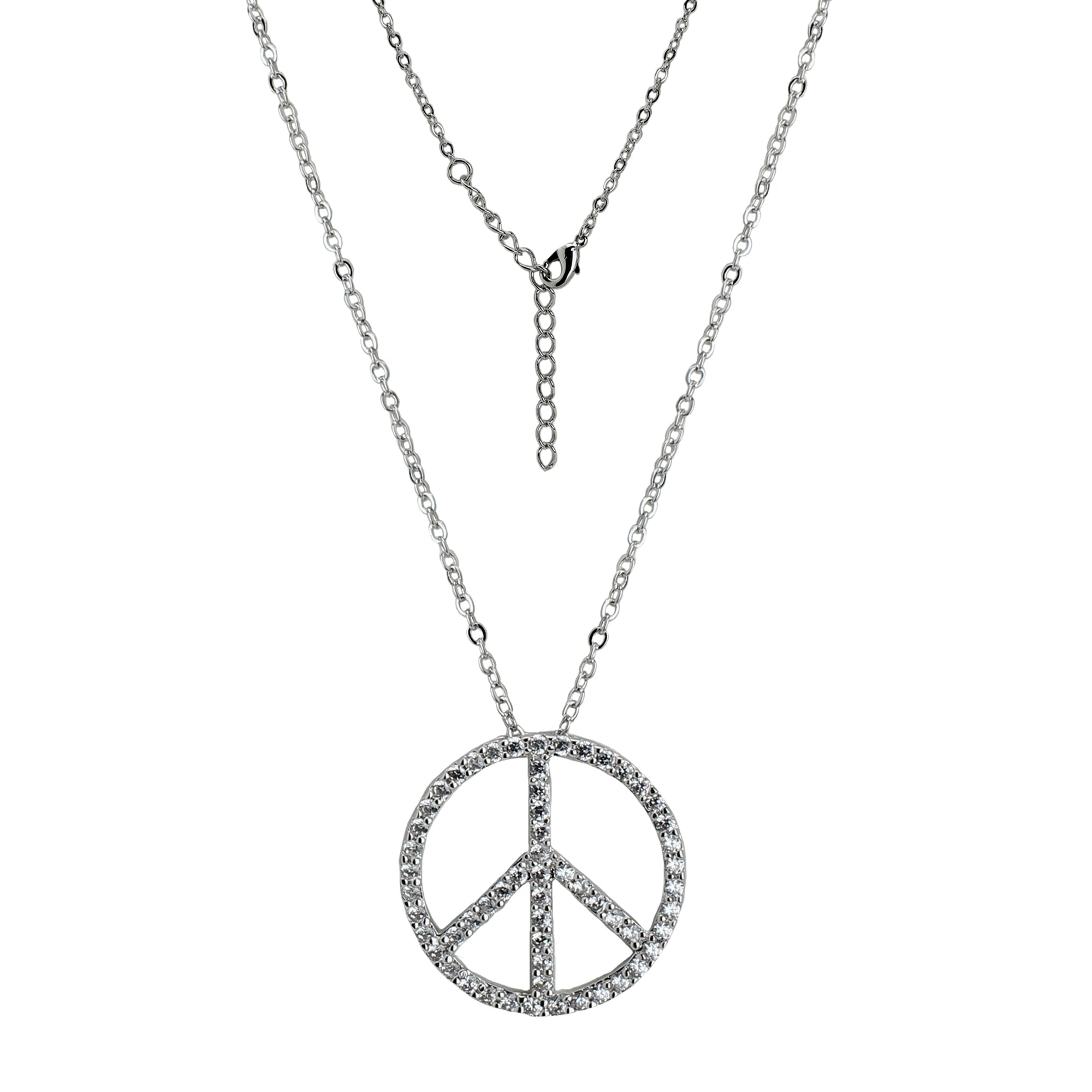 Pave Peace Necklace