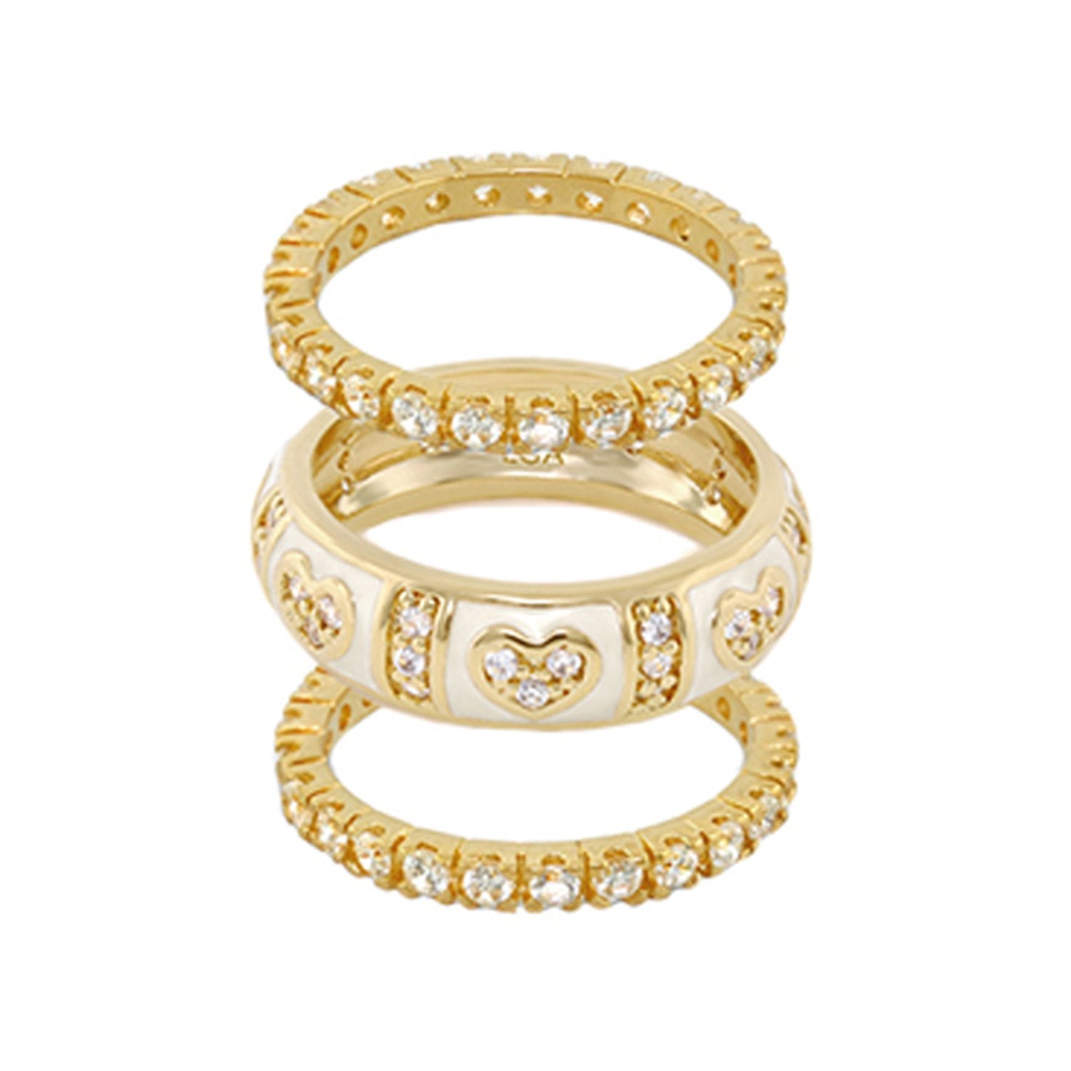 Pave Love Ring Set