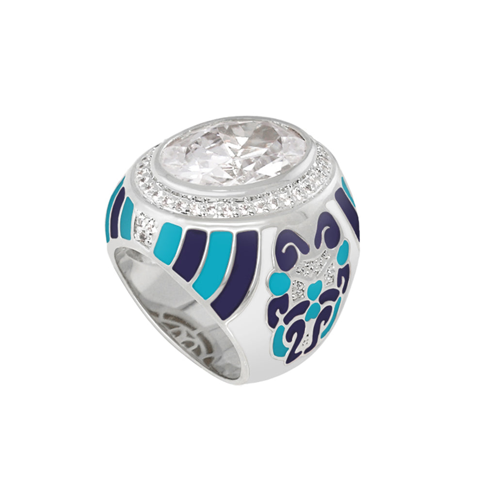 Psychedelic Swirls Cocktail Ring