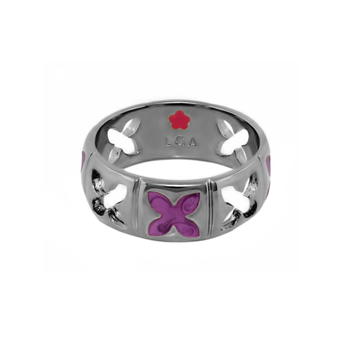 Floral Knight Band Ring