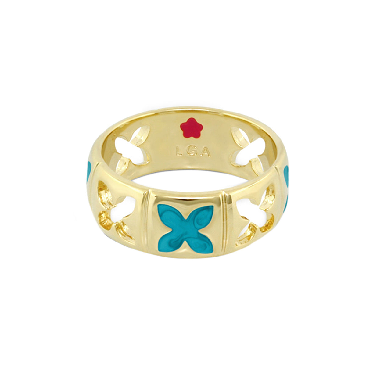 Floral Knight Band Ring